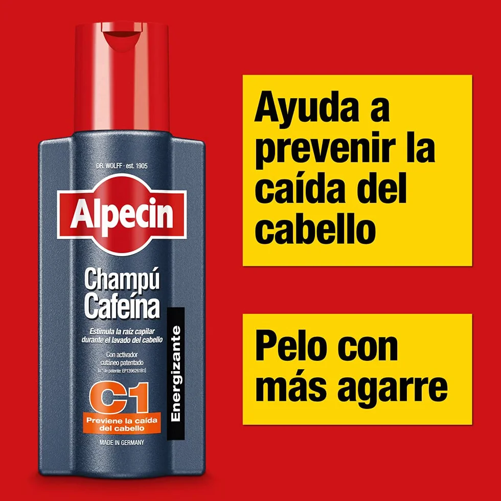 Alpecin Champú y Loción Anticaída Cafeína C1 y Cafeína Liquida para Hombre