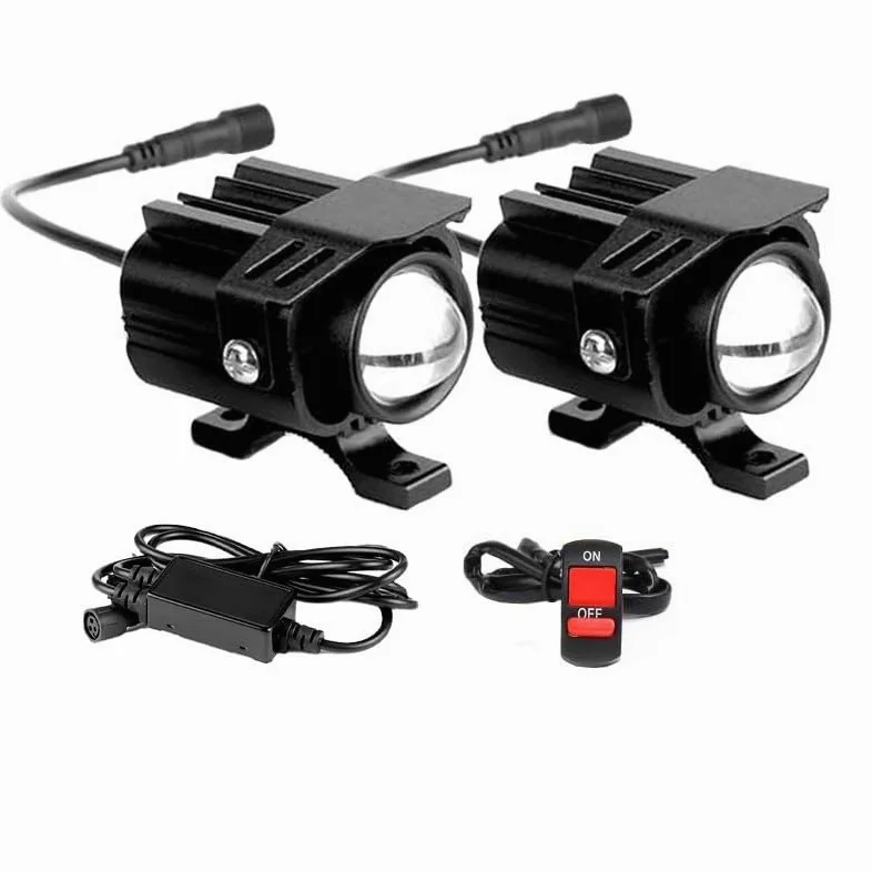 Faros Motocicleta Faro LED para Motocicleta LED Antiniebla | Faro auxiliar LED 12-24V luz antiniebla blanca lámpara punto adicional para moto Para cross ATV patinete eléctrico Quad