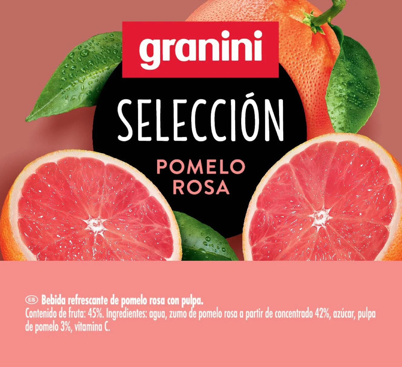 Granini Bebida de Pomelo Rosa Pack 6 x 1L