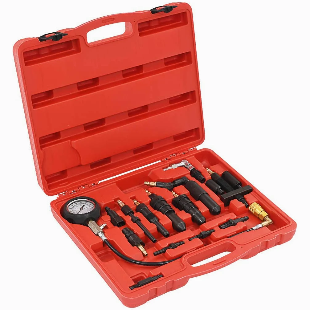 Kit de comprobación de compresión de motor diésel, ShGaxin Medidor Presión Neumáticos, Beta Herramienta, Comprobador, Comprobador Compresion Motor