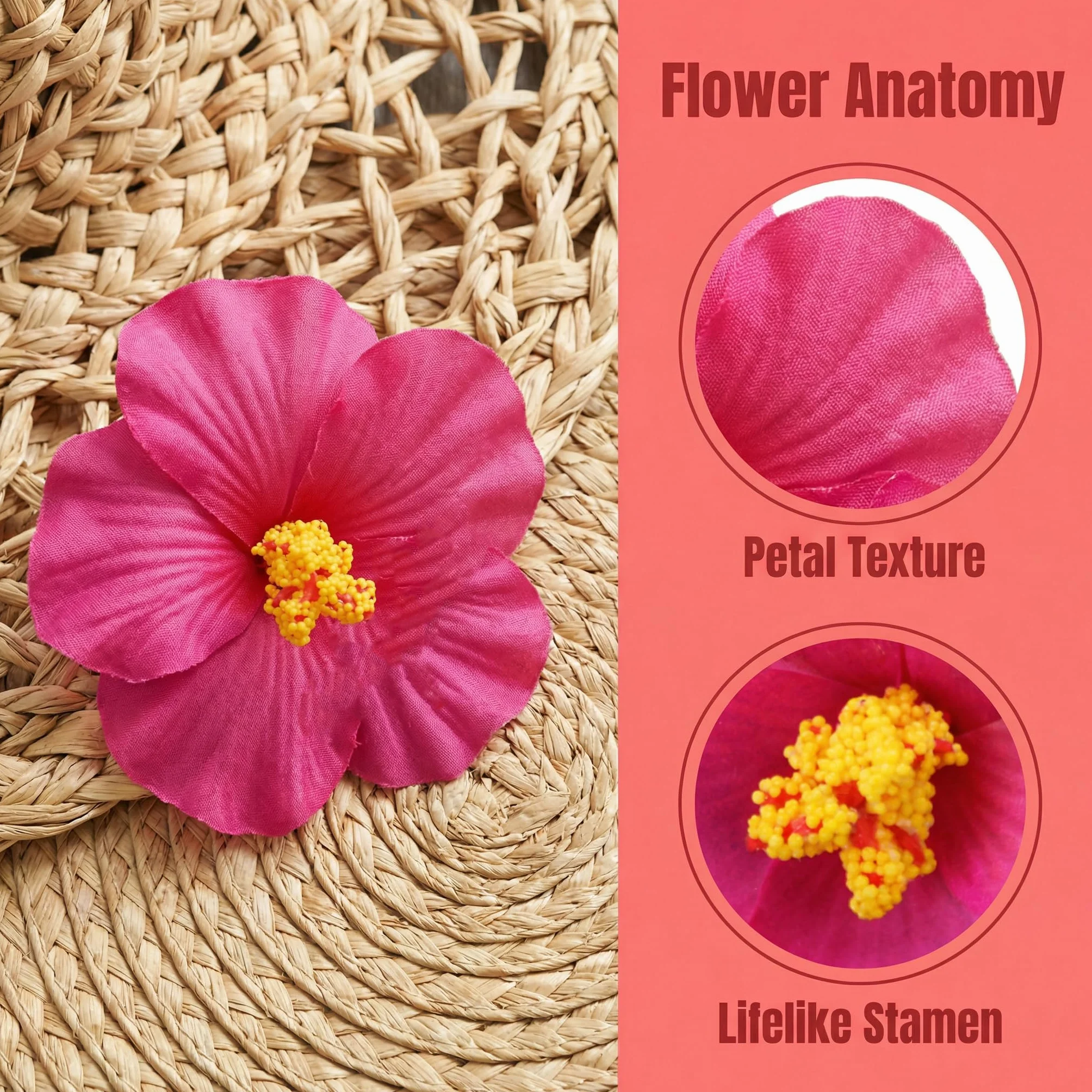 Pinzas Pelo Hawaianas 4 Piezas 9cm Multicolor Plumeria Horquillas para el Pelo Flores Tocados Fiesta Playa