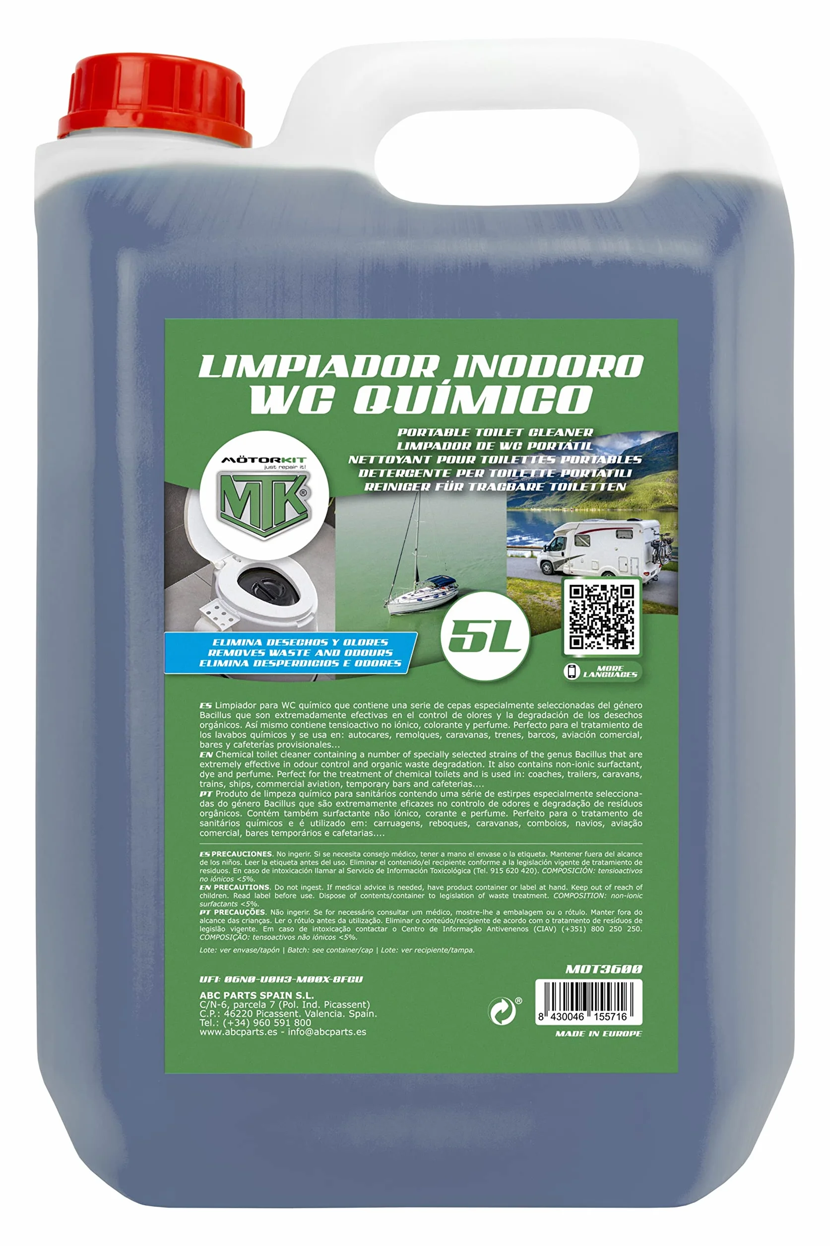 Motorkit Limpiador Inodoro WC Químico