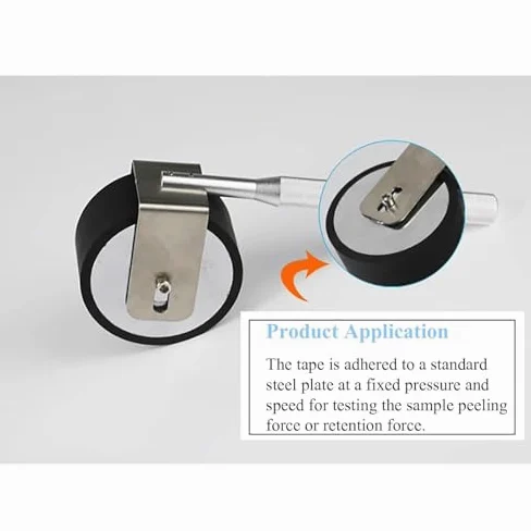 Rodillo manual, herramienta de prueba adhesiva estándar, rueda de presión para pruebas de adherencia de cinta, cinta de sellado y película protectora
