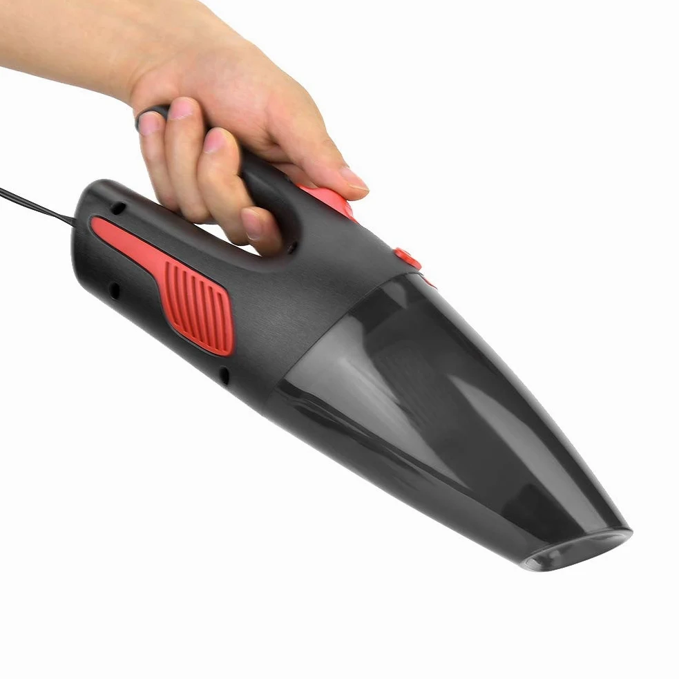 Aspiradora de Coche 120 W con Cable, aspiradora de Mano para húmedo y seco, Doble Uso, 12 V, ABS, Incluye 5 boquillas y Manguera para Coches, Camiones y Barcos, Color (Negro)