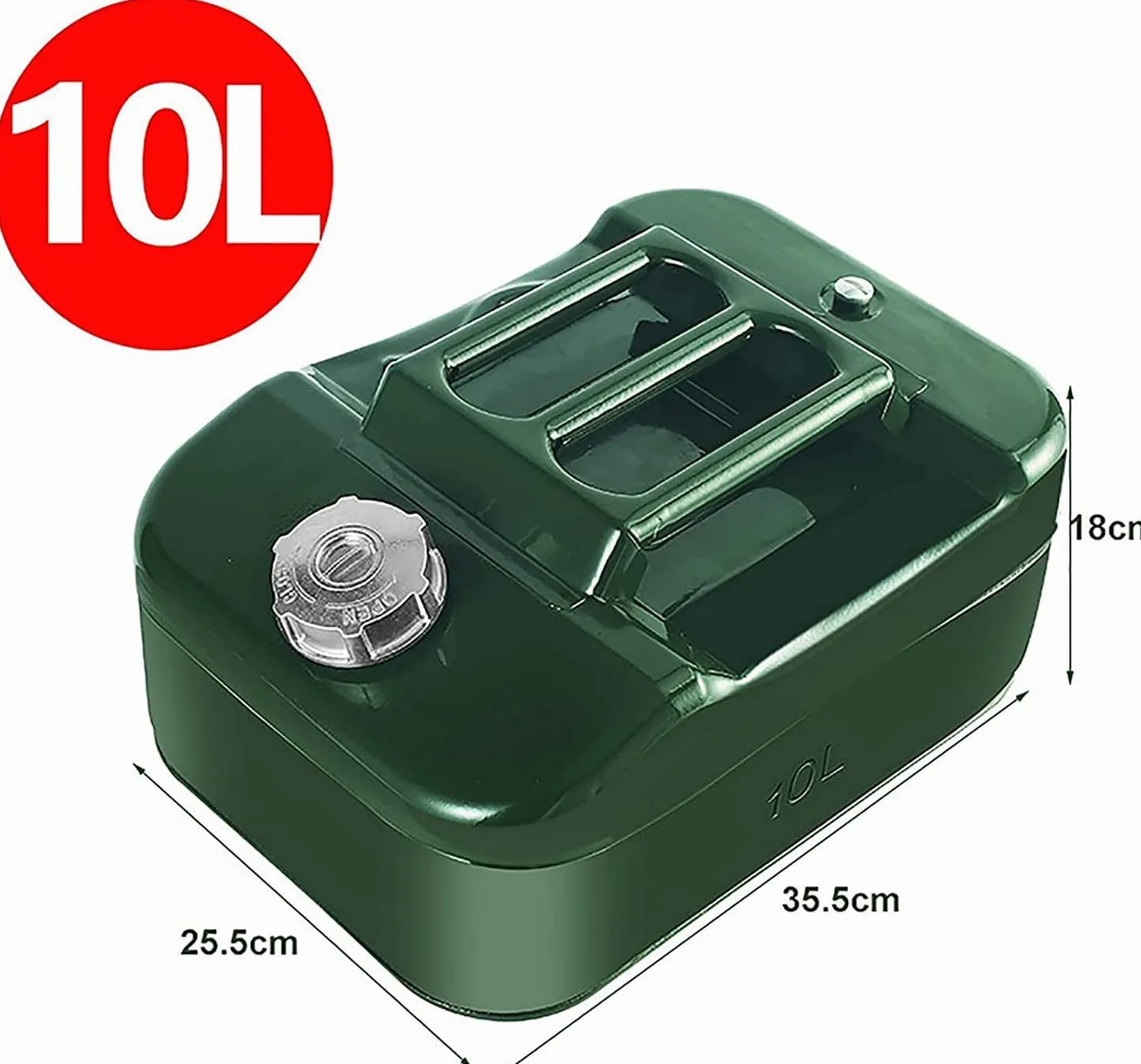 Bidón de Gasolina de Metálico Recipientes gasoli Lata de Gasolina Grande, contenedor de Combustible de Motocicleta de Metal portátil, Tanque de Agua de Aceite de Gasolina diésel, Gasolina