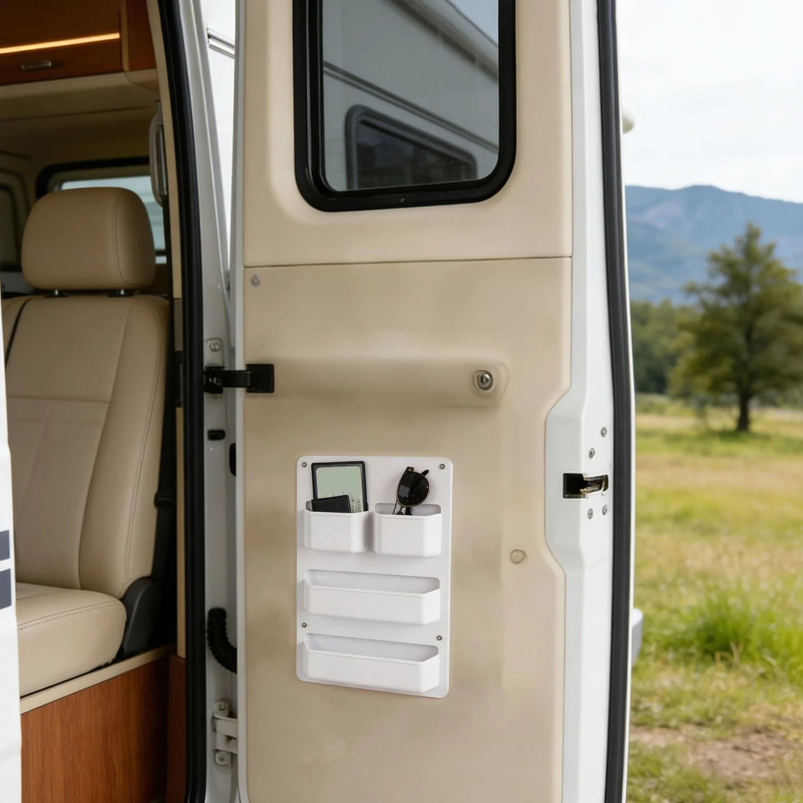Organizador de Puerta para Autocaravanas, Estante Impermeable de Exhibición, Organizador de Almacenamiento para Ahorrar Espacio en Vehículos Recreativos, para Barco Casa Rodante Baño Viaje en