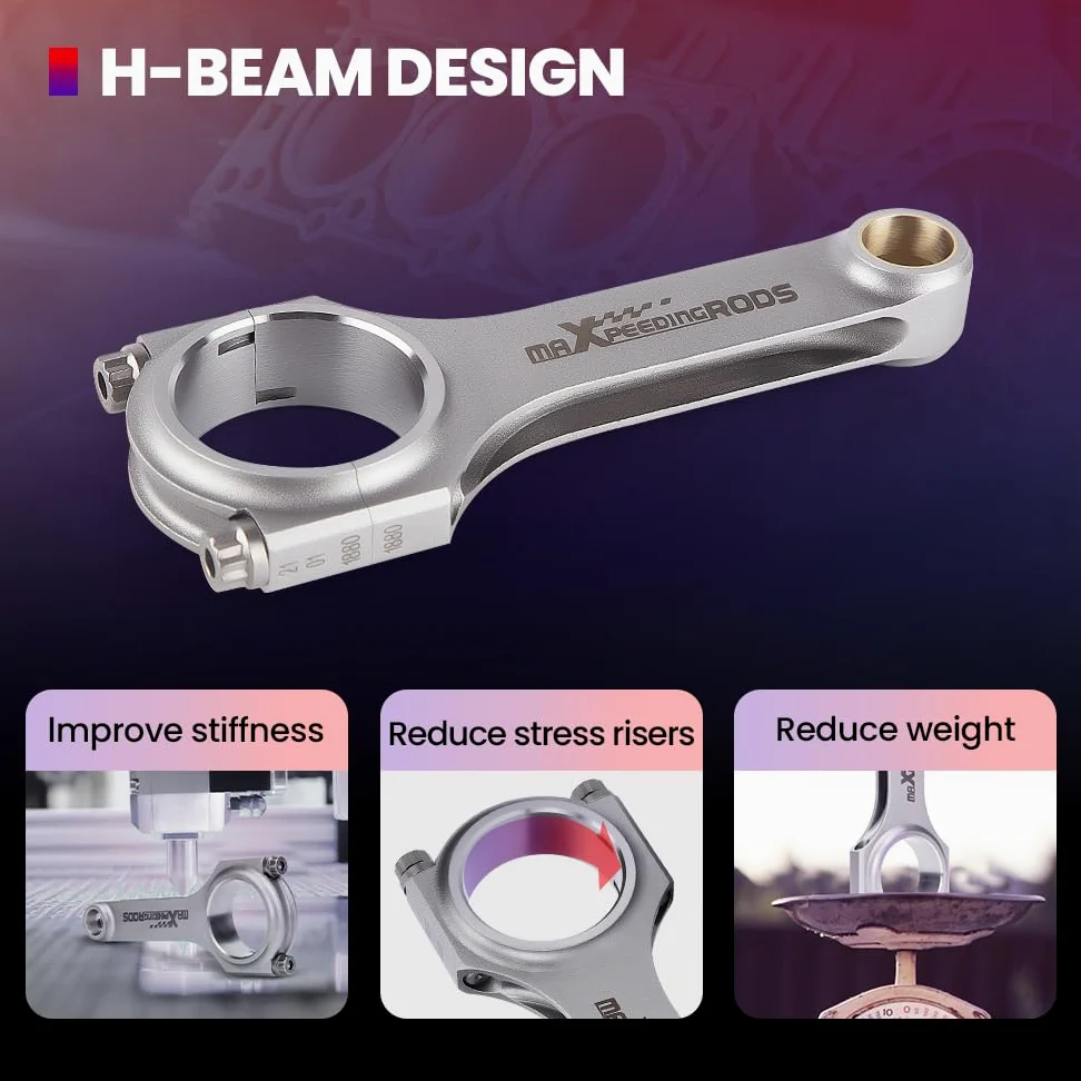 maXpeedingrods 4 bielas para Suzuki Swift GTi 1300 G13b H Beam Connecting Rod Conrod ARP 2000