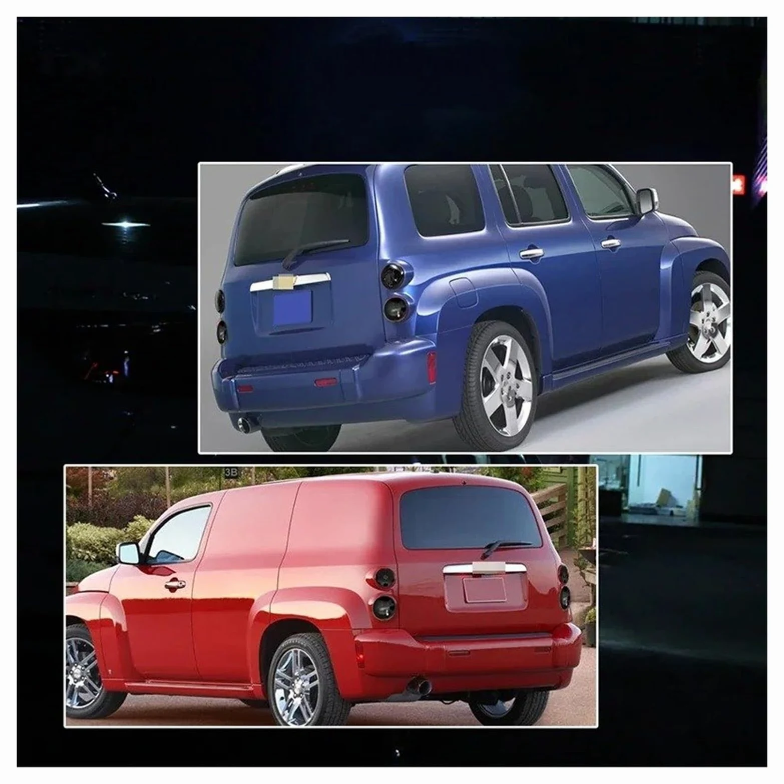 Pilotos Traseros Kit De Carcasas ABS Para Luz Trasera Marcha Atrás Coche Para Chevy Para HHR 2006 2007 2008 2009 2010 2011 Sin Casquillo Bombilla(Tail Light Housing)