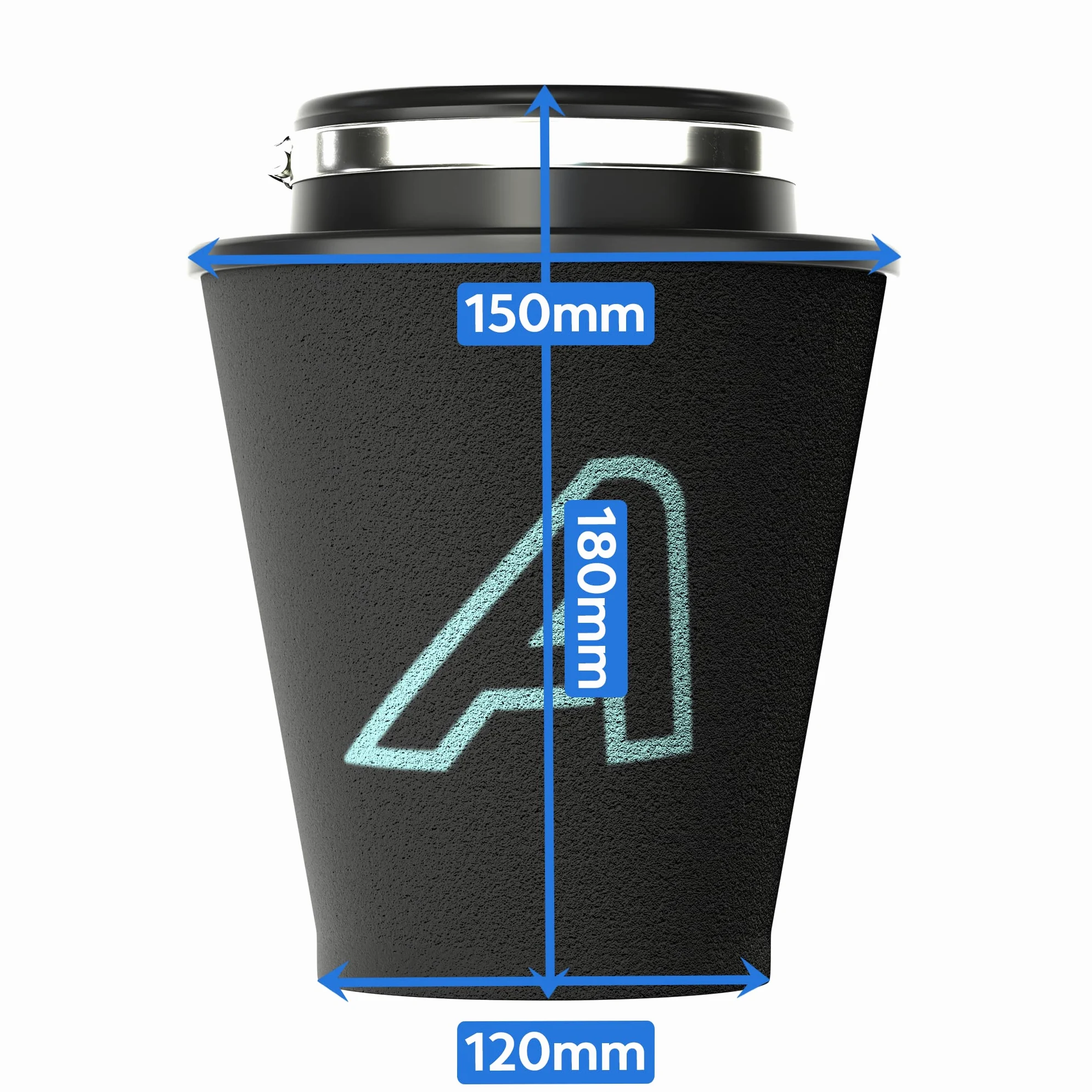 Filtech - Filtro de aire universal de cono de espuma con anillos reductores