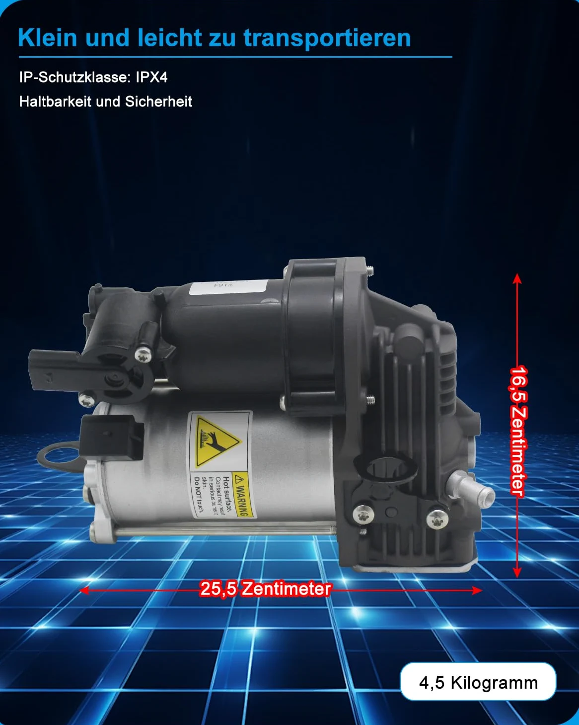 Bomba de compresor de suspensión de aire para Mercedes Benz W164 X164 GL350 GL450 GL550 ML350 ML450 ML500 ML550 ML63AMG 2006-2012 1643201204 A1643200504
