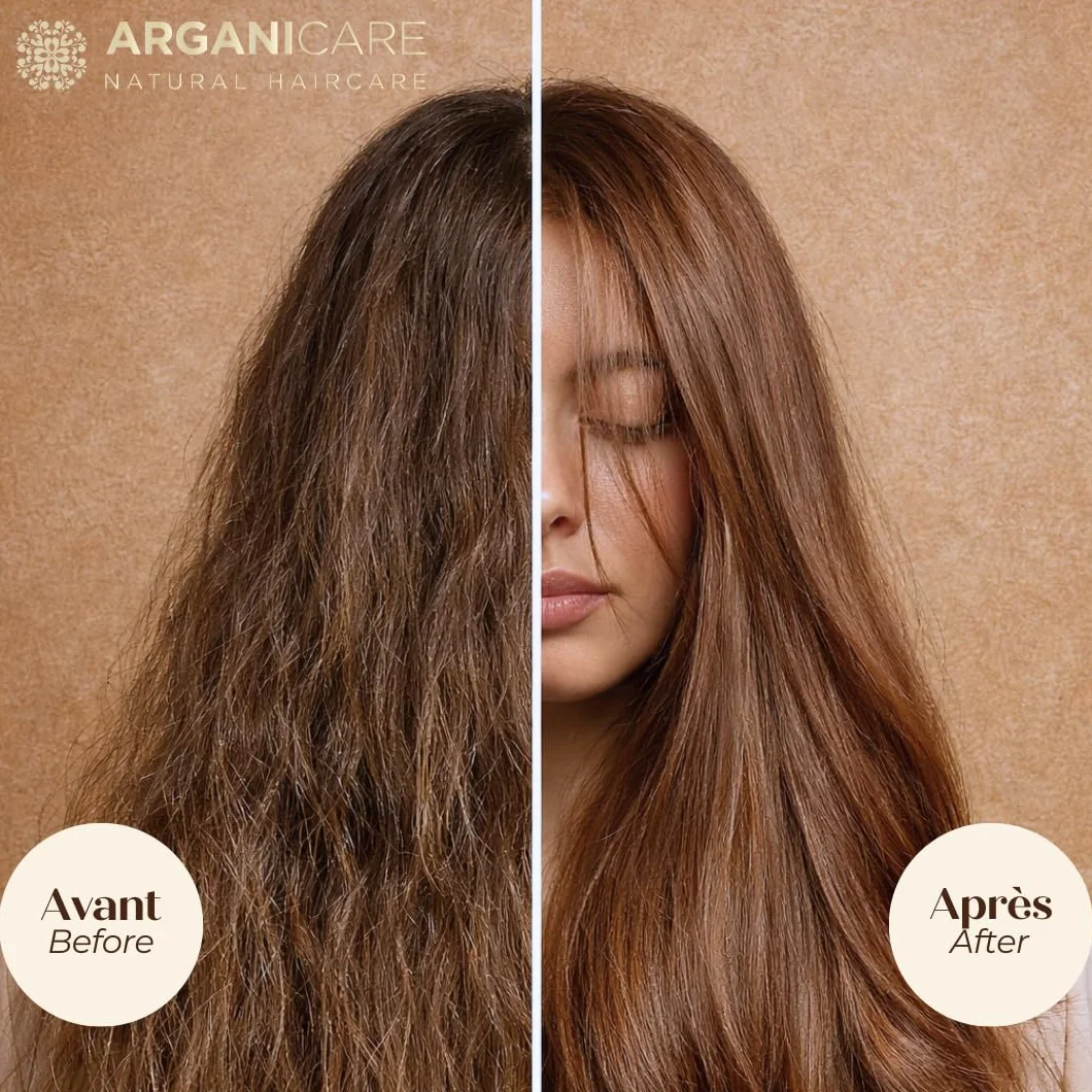 Arganicare Champú crecimiento cabello aceite ricino argán orgánico 400 ml