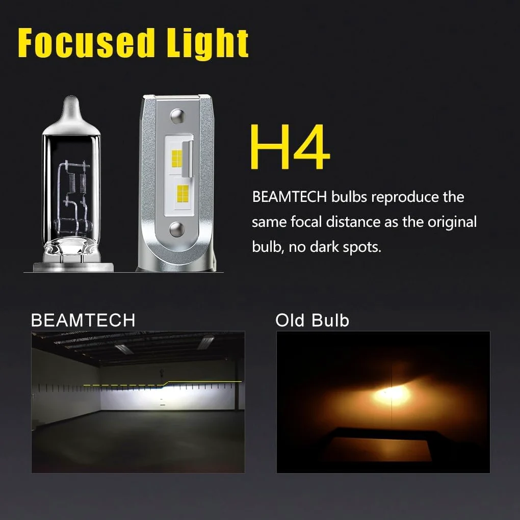 Beamtech H11 - Bombilla LED para faros delanteros, 50 W, 6500 K, 8000 lúmenes, extremadamente brillante, H8 H9 CSP Chips Kit de conversión