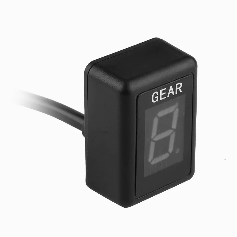 Indicador del engranaje de la motocicleta, Montaje de enchufe de ECU impermeable para motocicleta Indicador LED de 6 Engranajes Pantalla LED