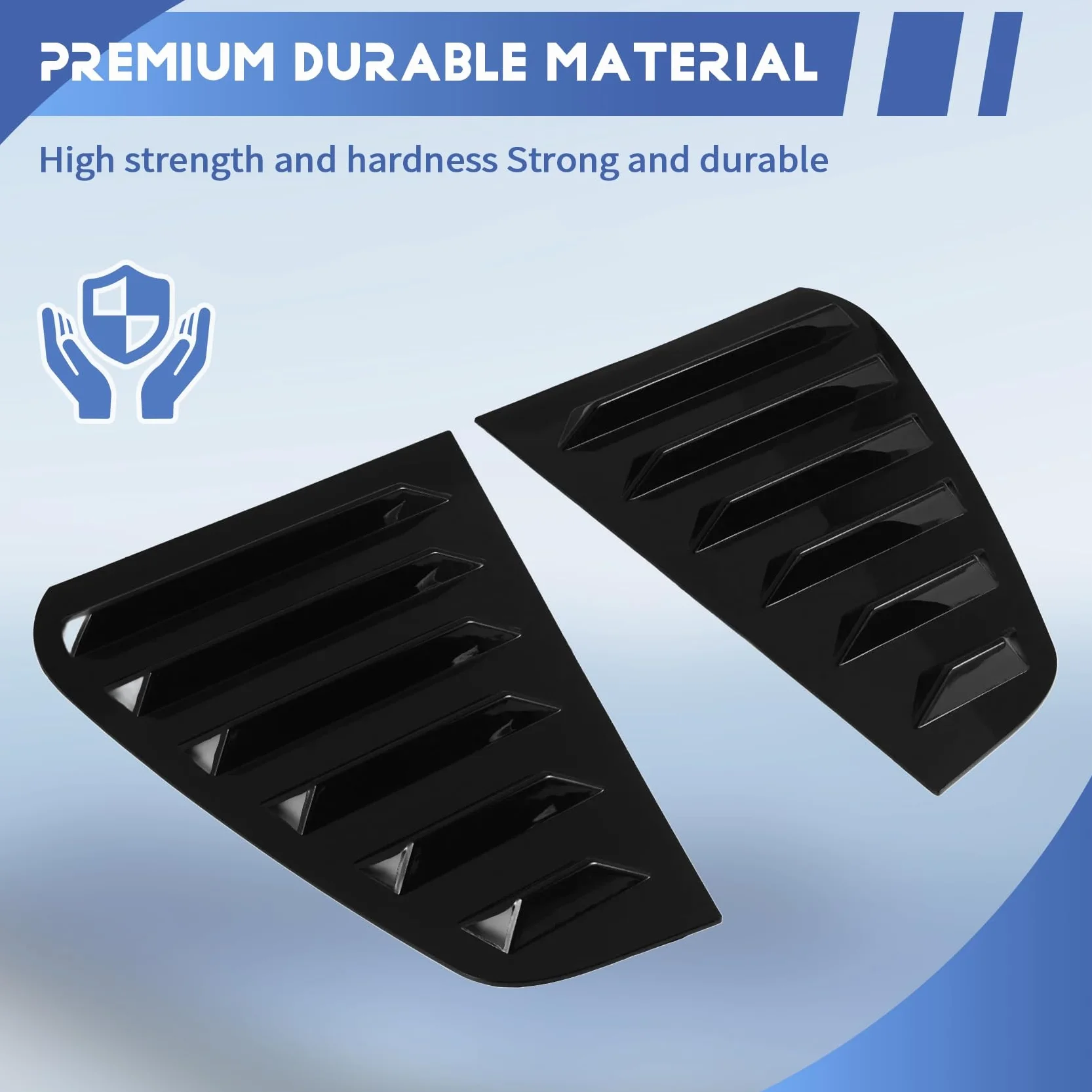 Persianas de Ventana Lateral Trasera de Coche, para Golf 7 R 7 7,5 2013-2020 Persianas de Ventana de Estilo de Carreras Cubierta de VentilacióN de Aire Negro