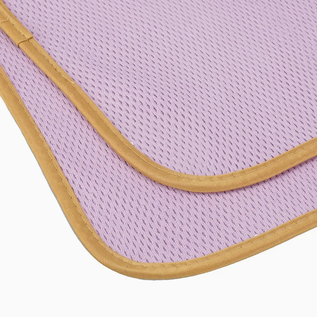 Maxshine 520GSM 3 paños de Microfibra para Limpieza de Detalles de Coche, Color Morado con Borde de Seda Amarilla, 50 x 70 cm