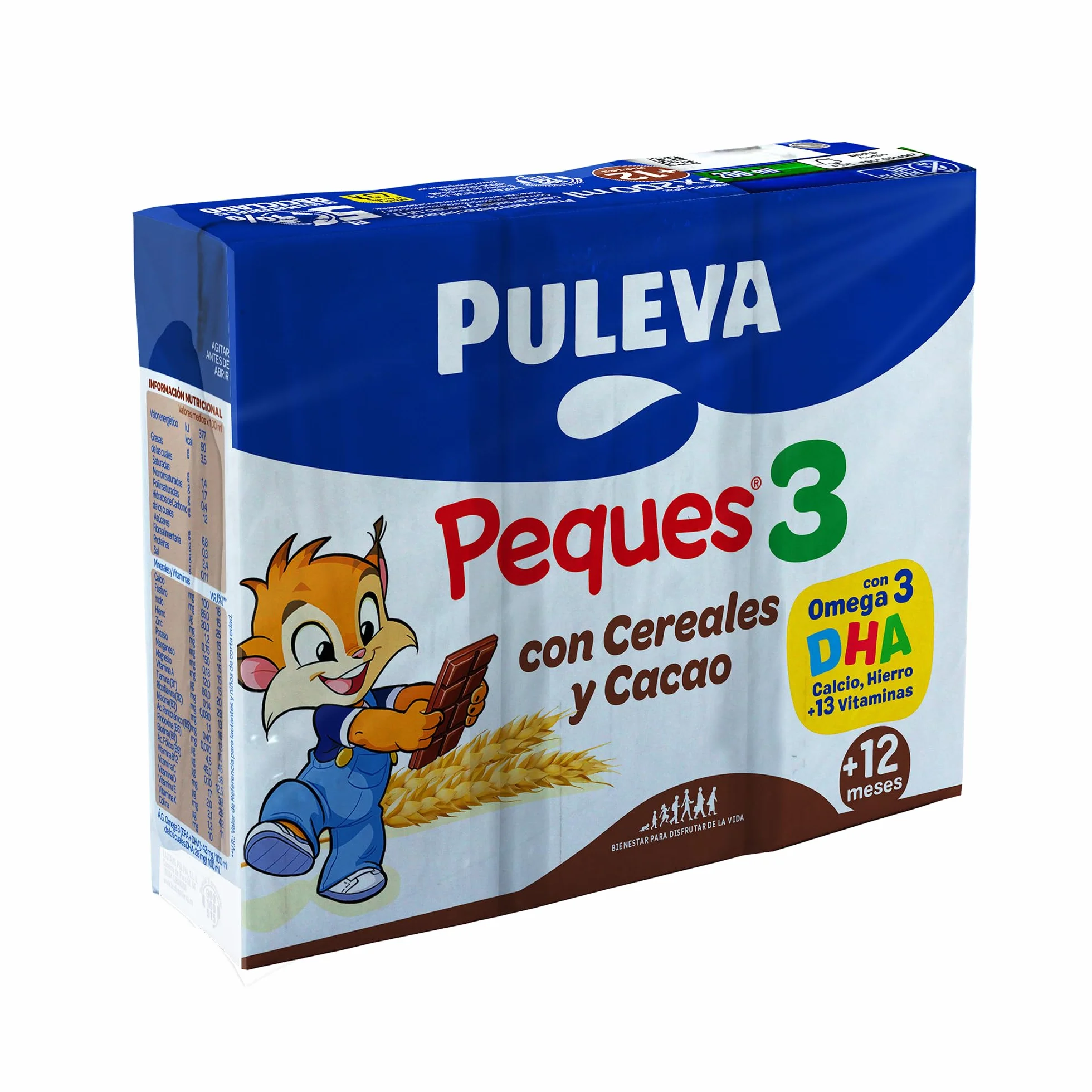 Puleva Peques Leche Infantil de Crecimiento con Cereales Tipo 3 Pack 3 x 200 ml