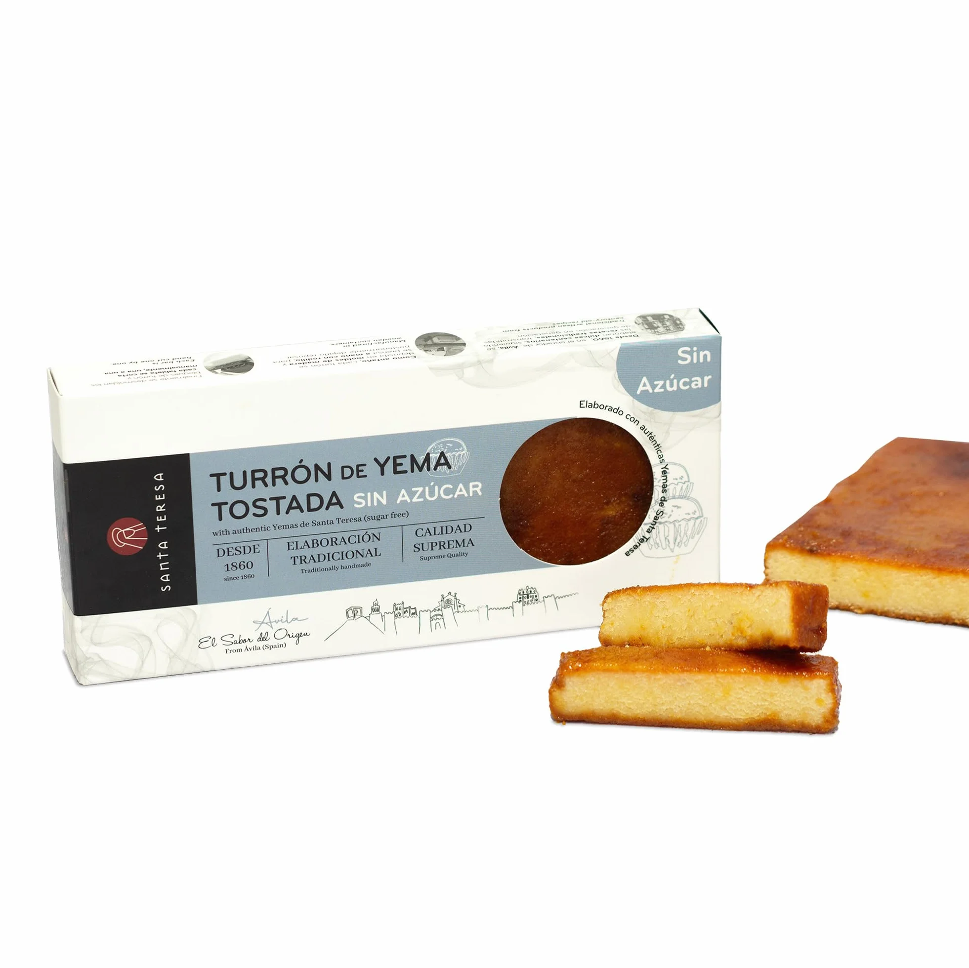 Turrón de Yema Tostada Sin Azúcar Santa Teresa 270g
