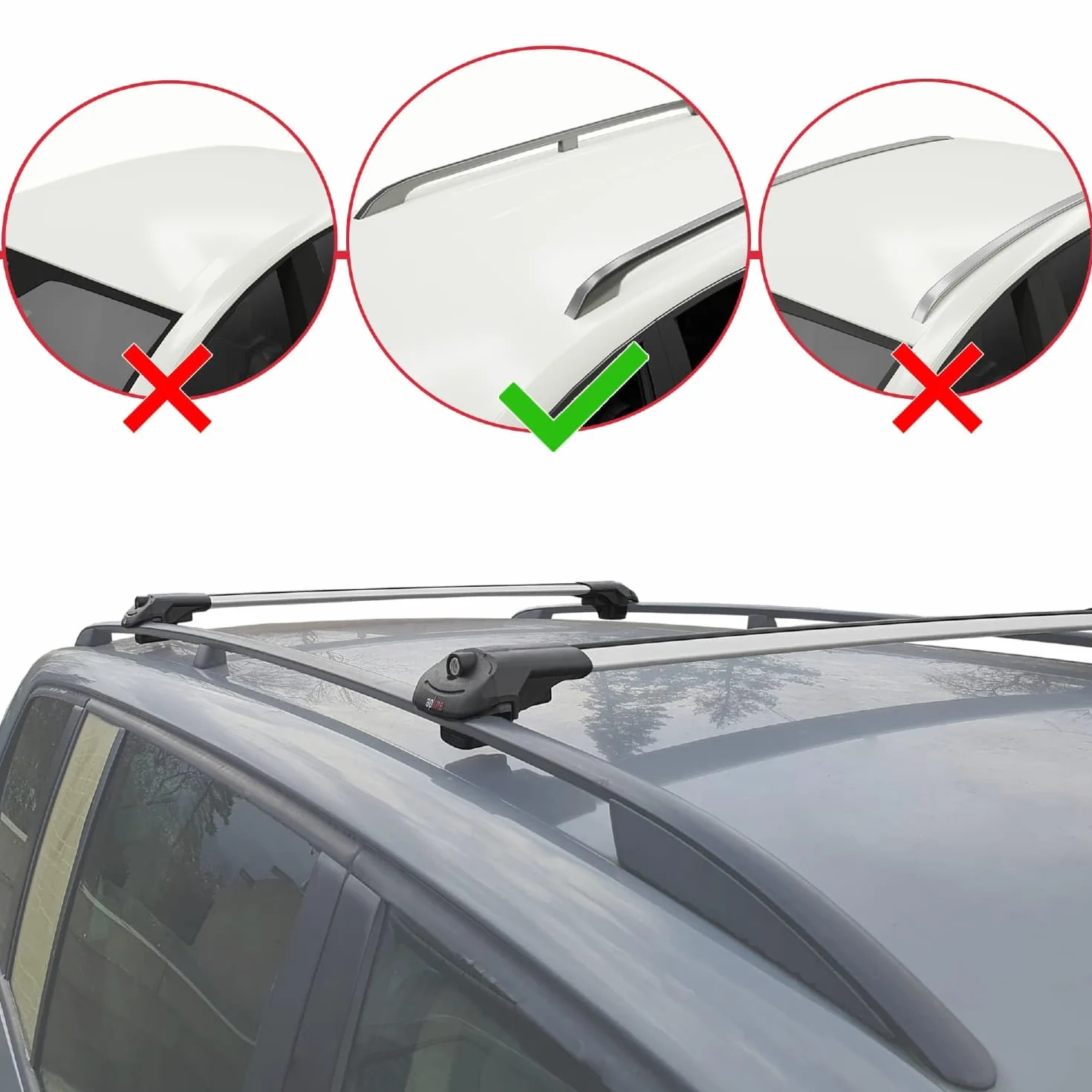 Compatible con Citroen C4 Grand Picasso 2013-2018 Ace-1 Barras de Techo Auto Portaequipajes Barras Transversales Gris Aluminio 2 Barras