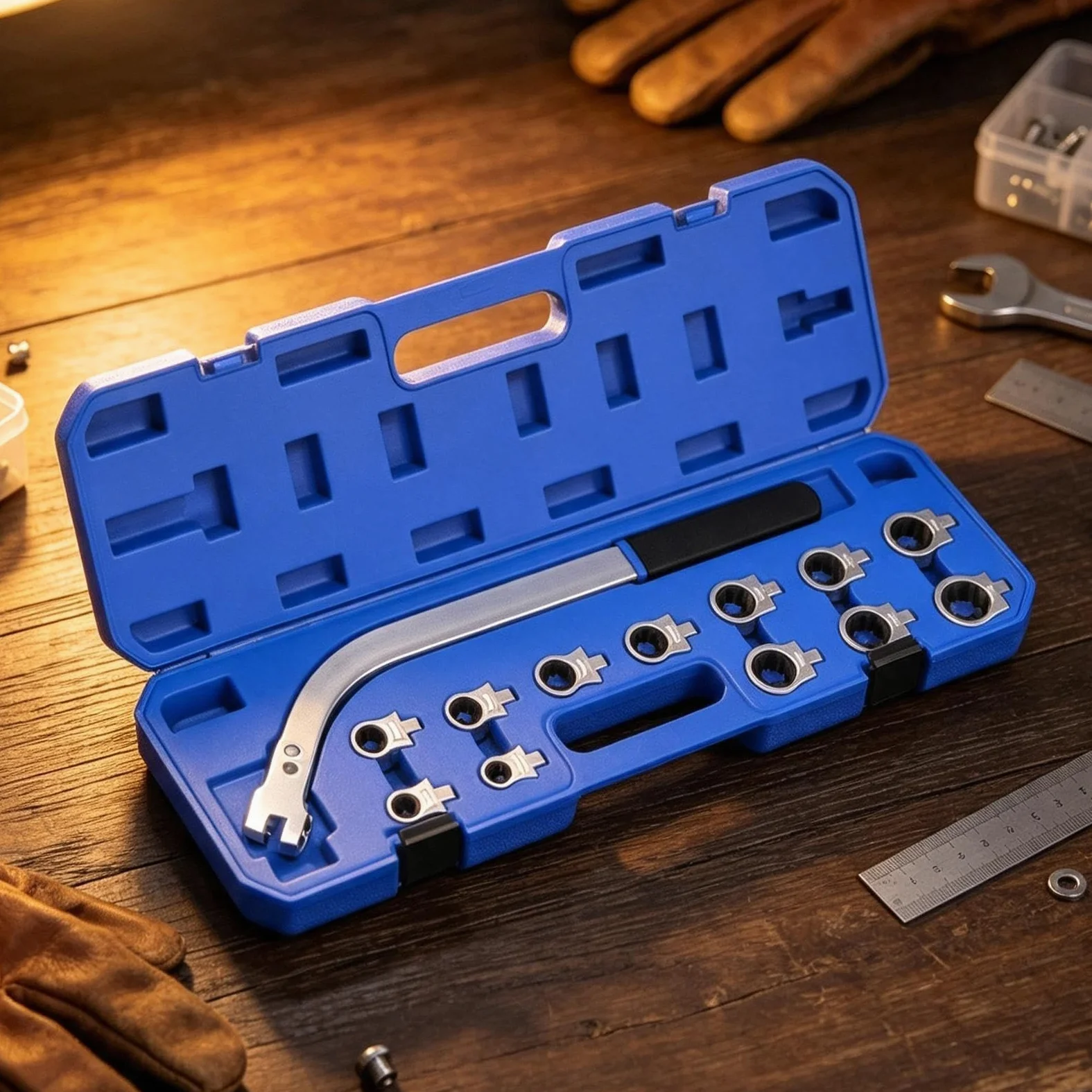 Juego De Herramientas Correa Serpentina Kit De Llaves Auxiliares Para | Juego Extracción Rodillo Loco Para Hogar Carretera Taller Garaje Industria Sedán Camión Motor