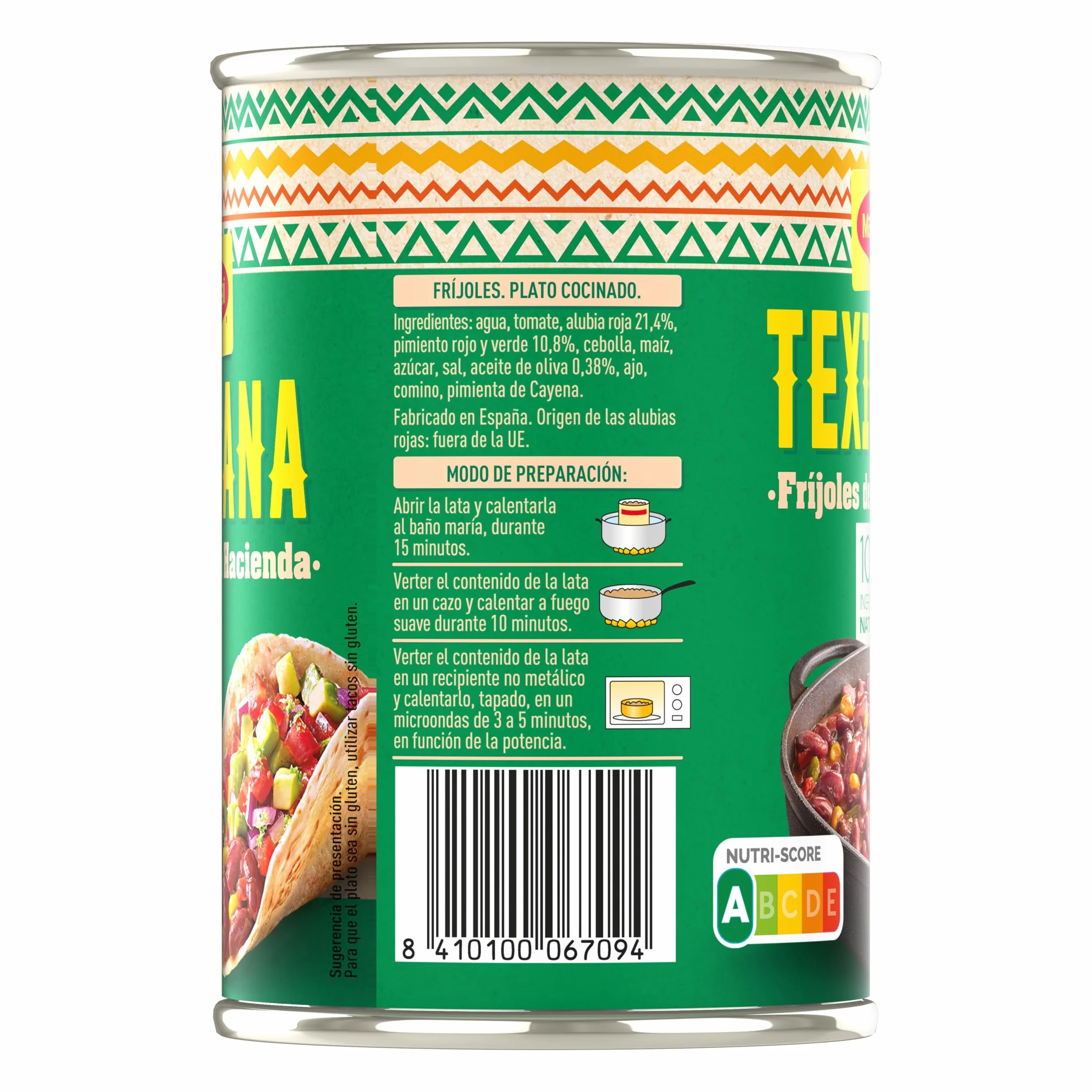 MAGGI Texicana Frijoles Hacienda plato preparado sin gluten 425g 15 unidades