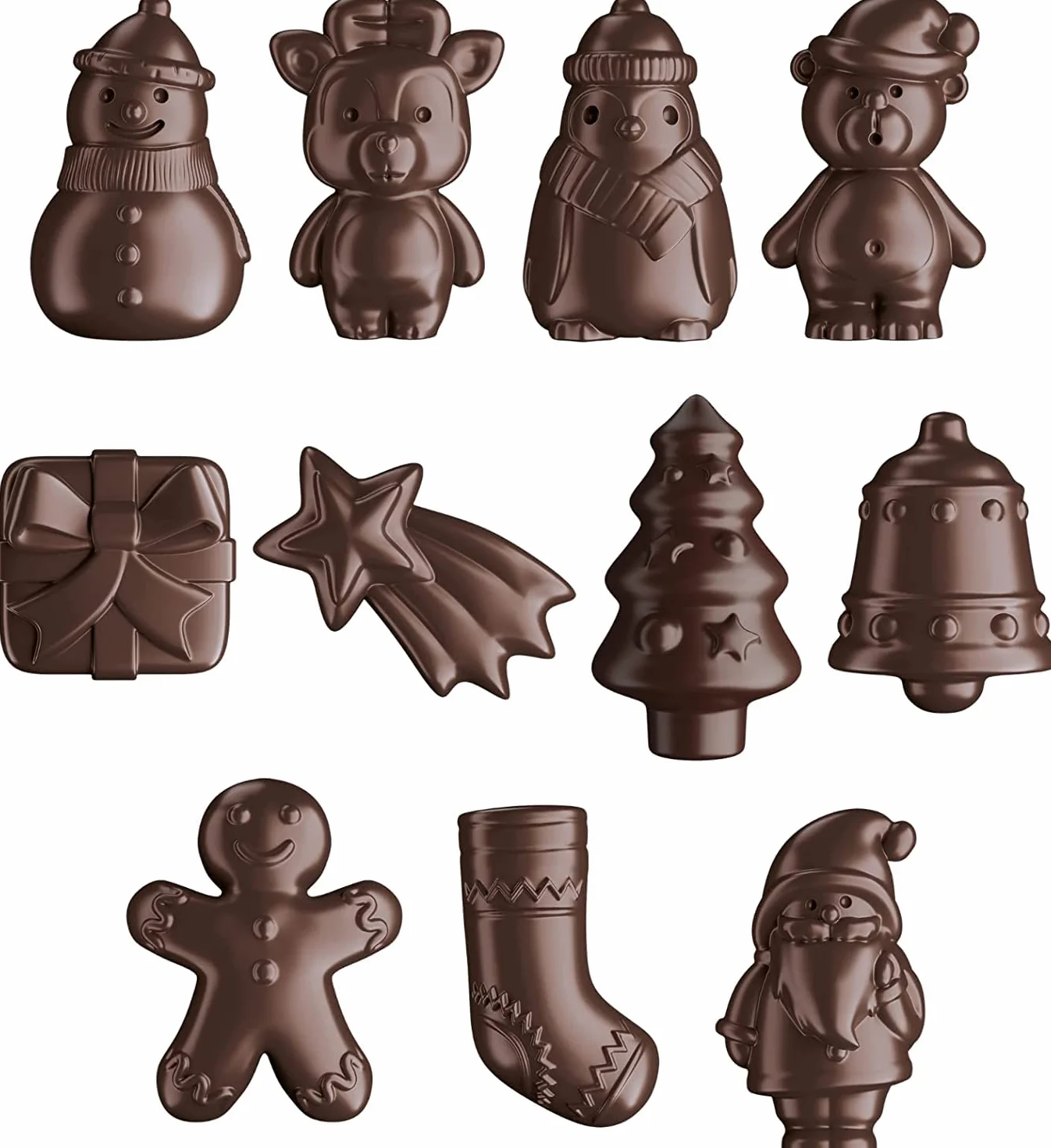 Simón Coll Calendario de Adviento Chocolate Negro 70% Cacao Figuras 3D 216gr 24 Chocolatinas