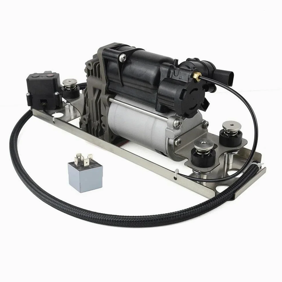 Suspensiones de aire Para E61 2005-conjunto Bomba Compresora Suspensión Neumática Con Soporte Y Bloque De Válvula Solenoide 37106793778 37206792855 Amortiguadores