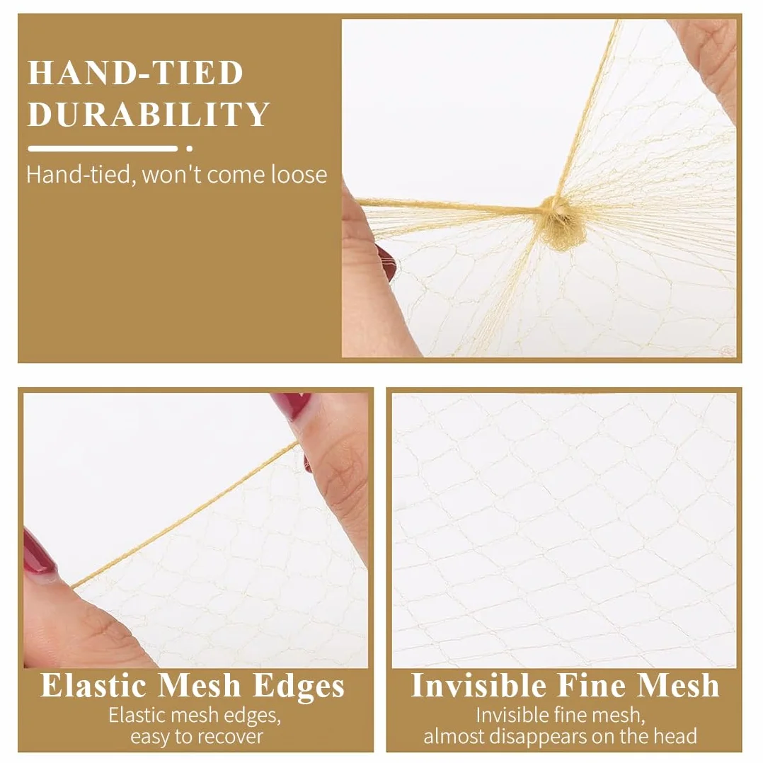 Redecillas Invisibles 20 Piezas Horquillas Pelo Mallas Elástica Bollo Pelo Bailarina Ballet Dorado