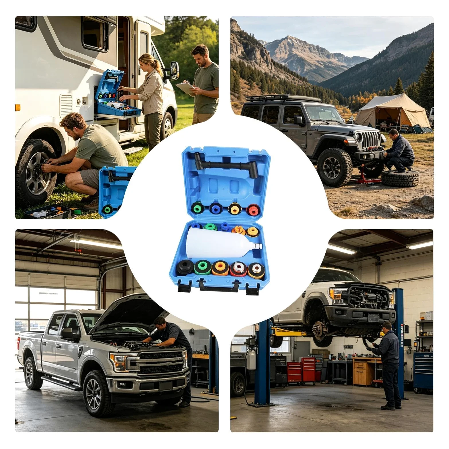 Kit de embudo para motor Filtro Universal Flexible Antiderrames | Kit De Embudo Purgador Del Radiador Para Automóviles Camiones SUV De Refrigeración Radiador Purga