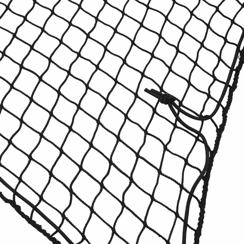 Remolque de red con cuerda de goma negra, 5 x 3 m, polipropileno, elástico y resistente a la intemperie, seguro de carga para coche, coche, SUV, furgoneta, versátil para equipaje, maletero
