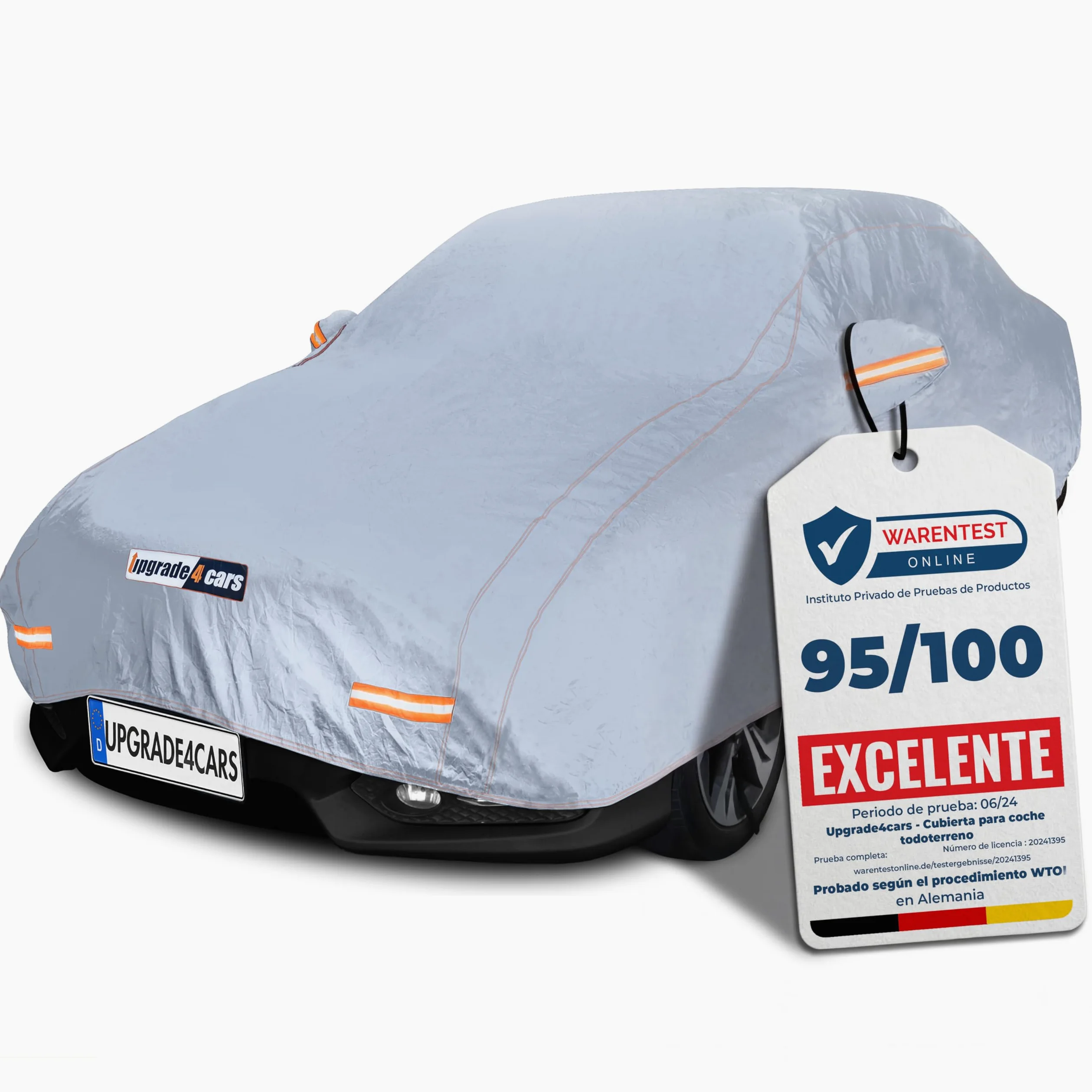 Upgrade4cars Funda Coche Exterior Impermeable Universal | Lona para Tapar para Verano & Invierno | SUV - L (483 * 196 * 145 cm)