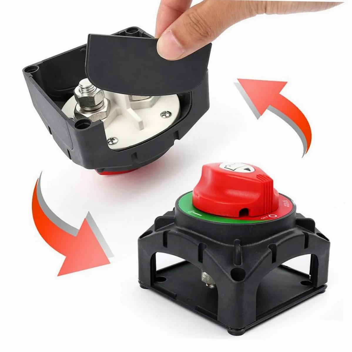 Interruptor de Desconexión de Batería para Vehículos y Aislador de Energía con Diseño Giratorio Seguro y Duradero para Protección Rv Camiones y Barcos