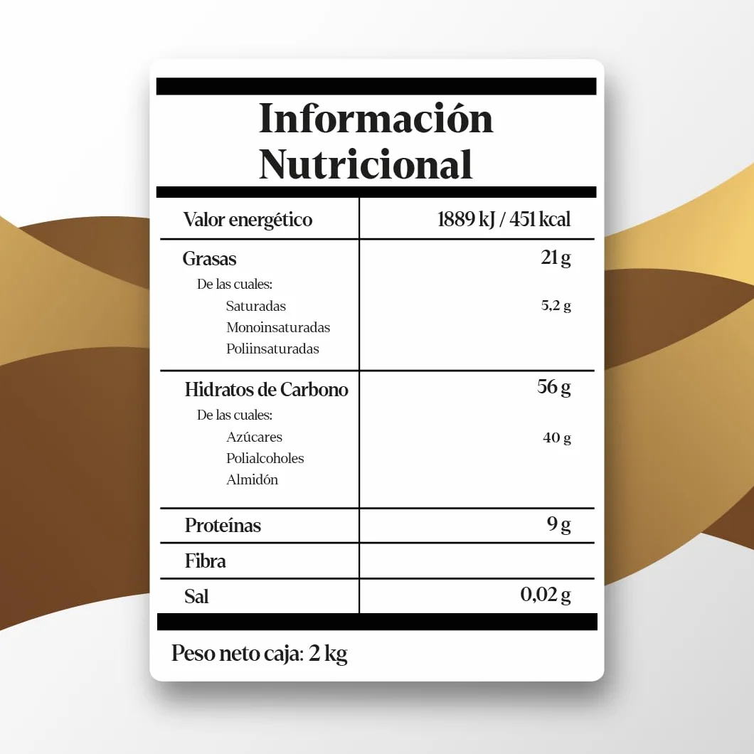 Mazapan Relleno de Cabello de Angel y Medio Baño Chocolate 2kg