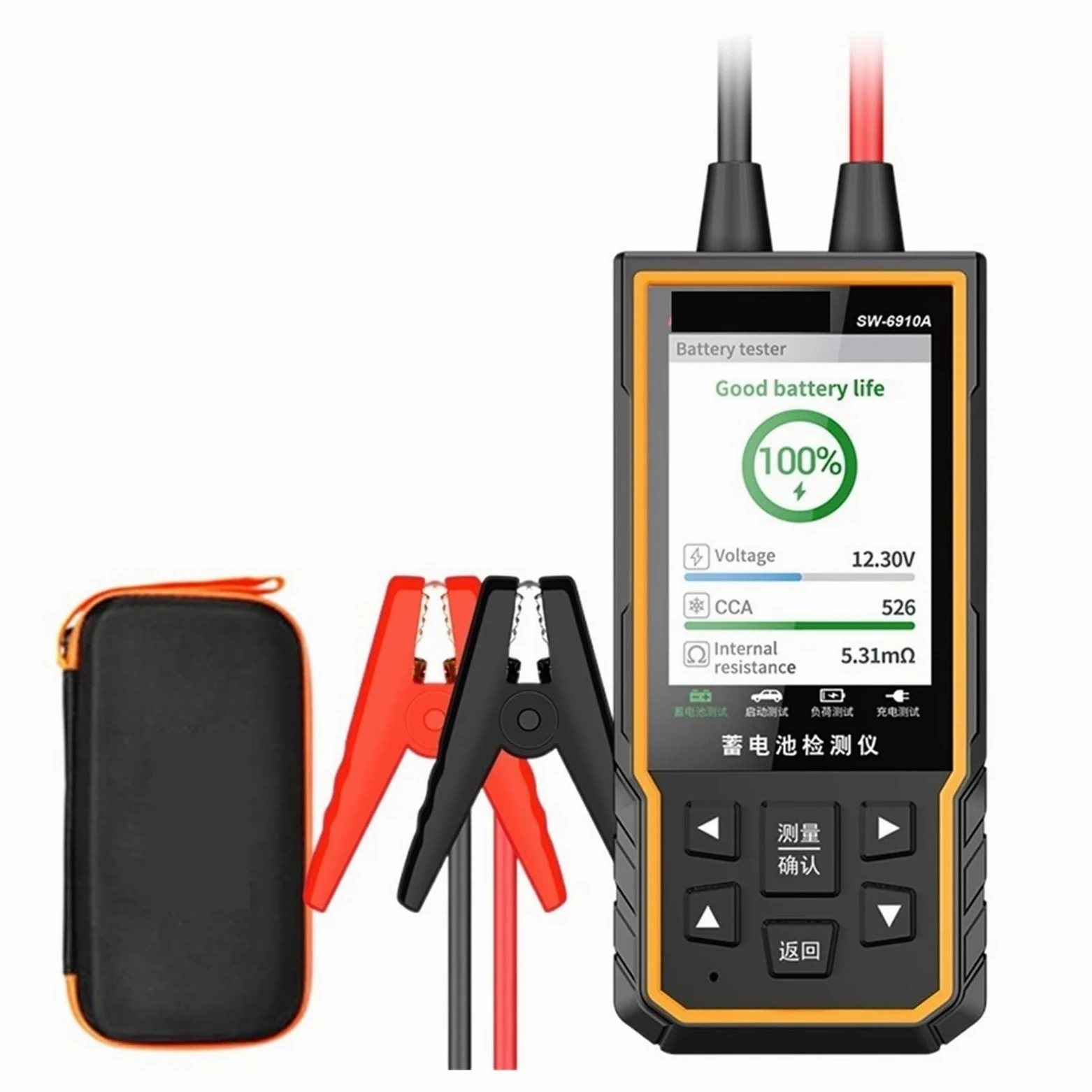 Comprobador de capacidad de batería, Probador de batería de coche Split 12V24V, pantalla Digital, duración de la batería, probador Universal, reparador de descarga, SW-6910A función de prueba de capac