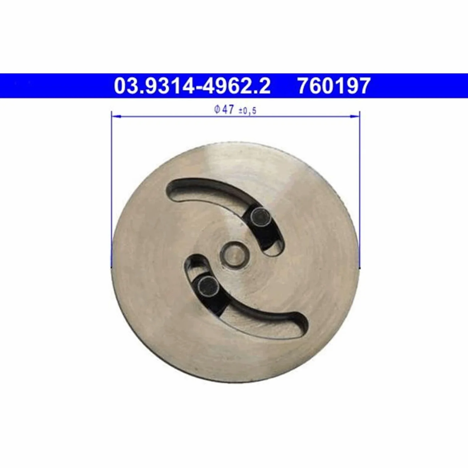 ATE 03.9314-4960.3 Kit herramientas giro/retroceso émbolo pinza de freno con adaptador neumático