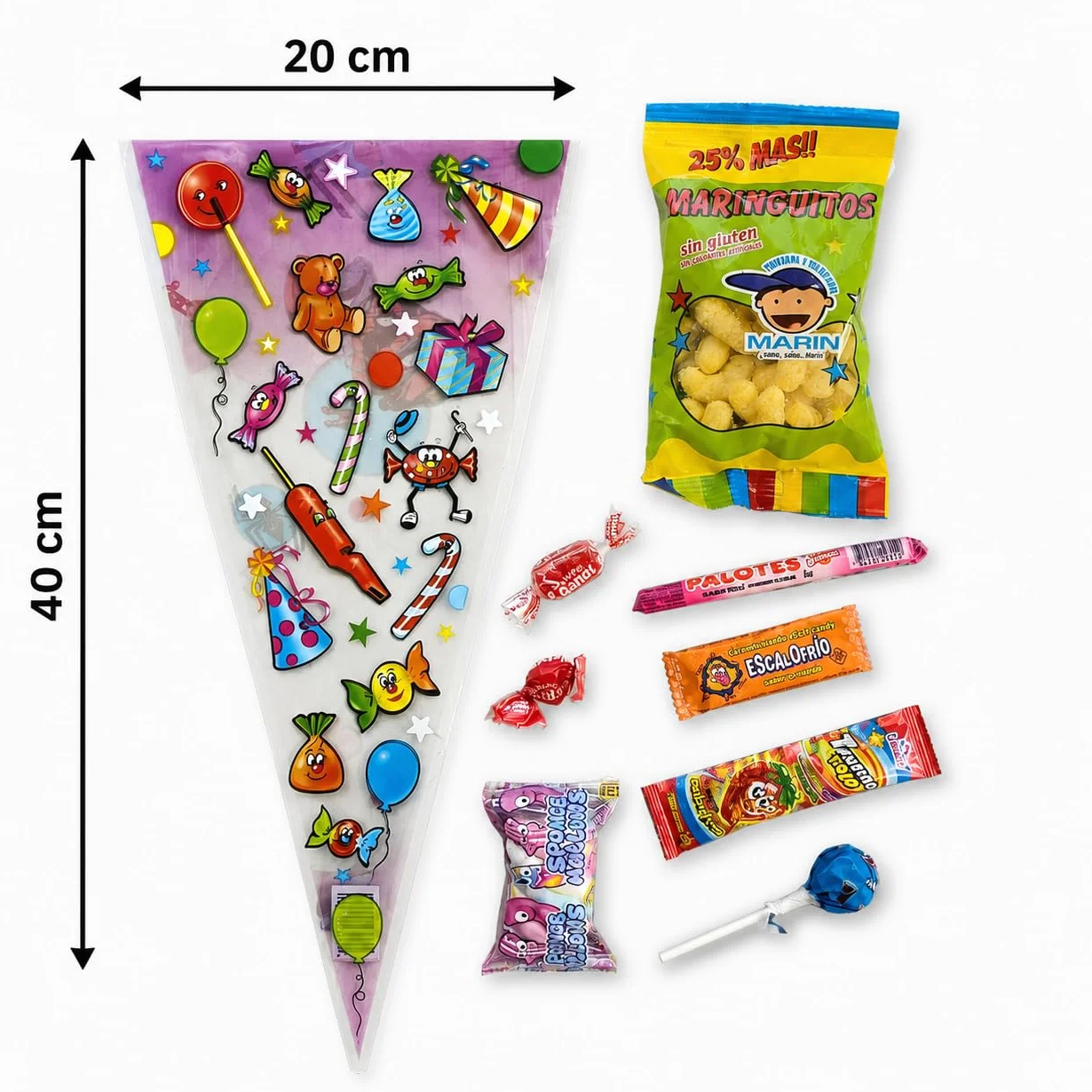 Bolsas Chuches Cumpleaños Gominolas Infantiles Surtidas Sin Gluten Fiesta Niños Regalo Piñata