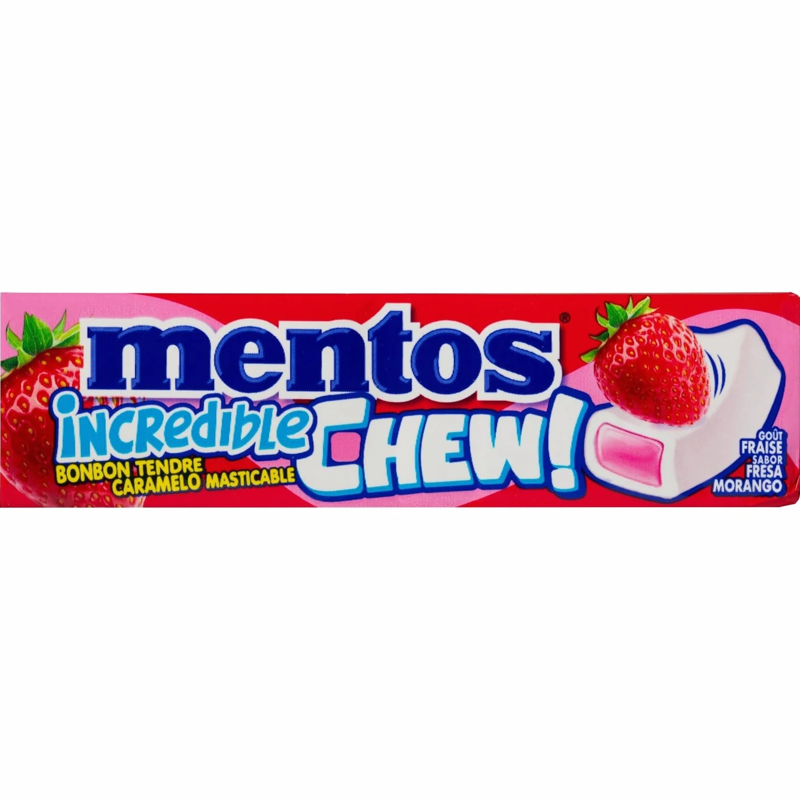 iChuches Caramelos Chew 20 Sticks Individuales Fresa Masticables Textura Extra Tierna