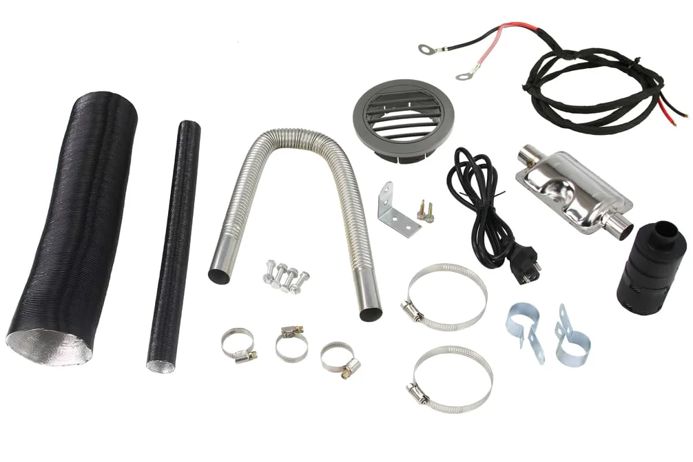 Calentador de aire para estufa | Diesel Gasóleo | 12V/230V | 12KW | Portátil | Monitor LCD con mando a distancia | para caravanas de coche garaje almacenes viviendas