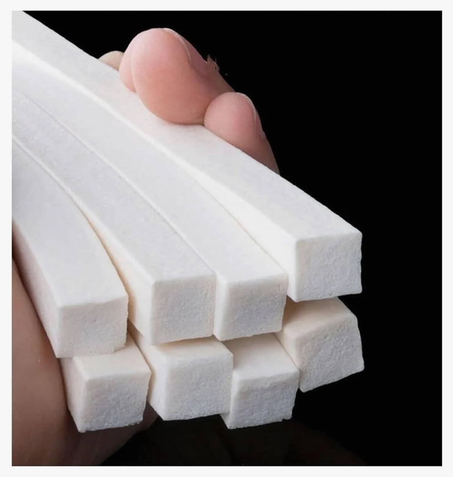 Banda de esponja de caucho de silicona, Tira cuadrada de espuma caucho silicona 1 m, junta sellado esponja blanca for puertas y ventanas 3 x 20 mm a 25 30(25x30mm)