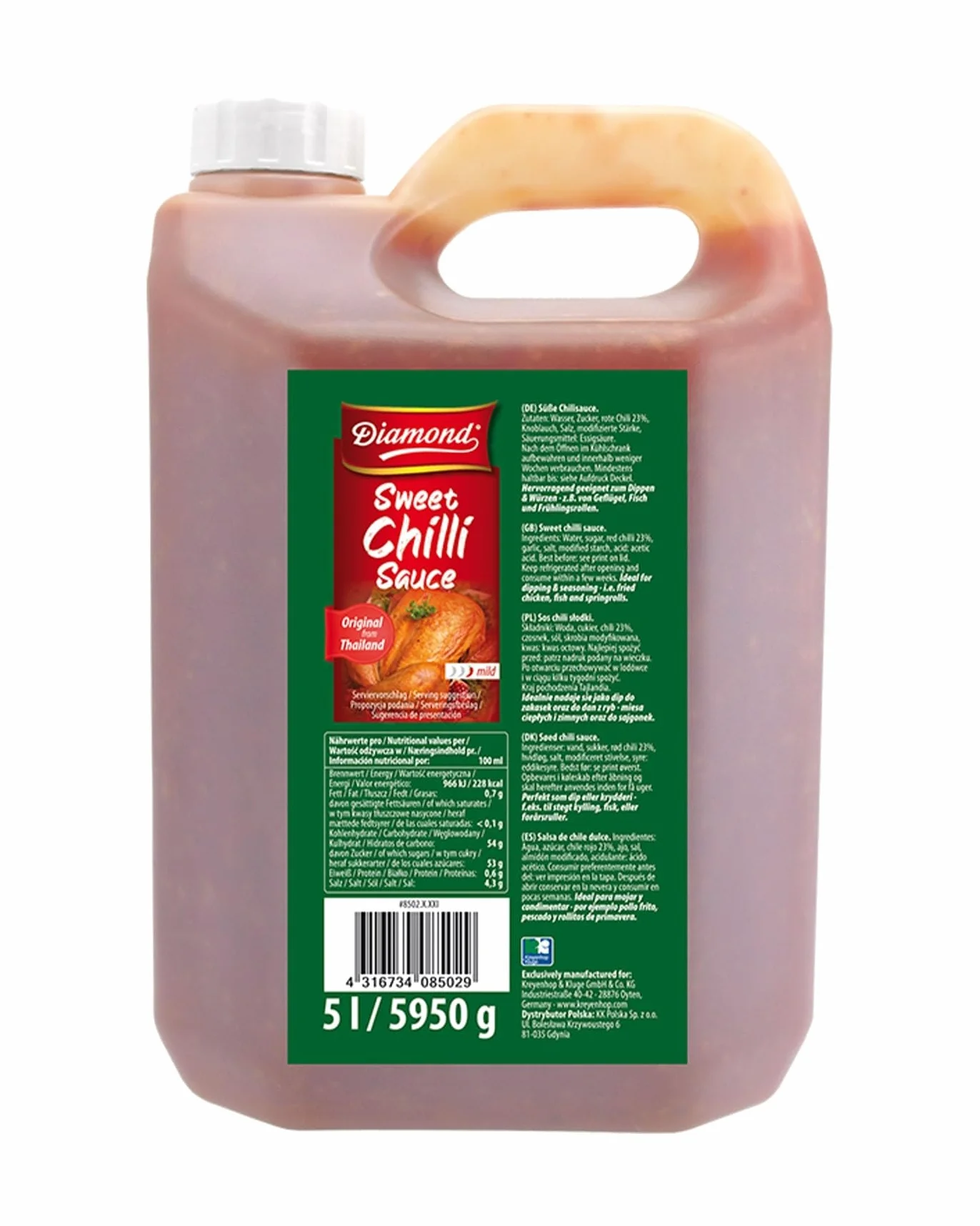 DIAMOND Salsa de chile dulce, para pollo y pescado, 5 l