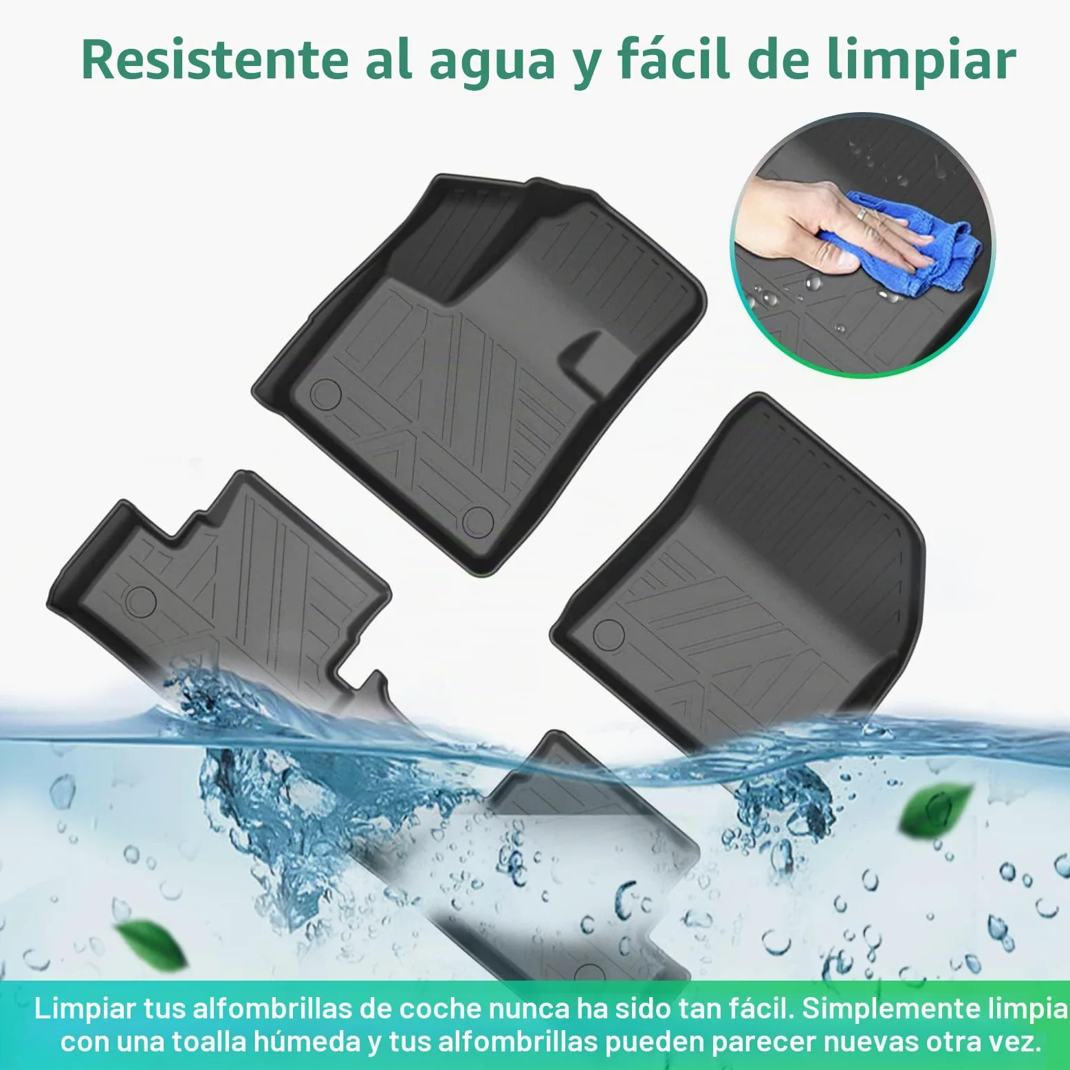 GAFAT Ci-troen C5 Aircross 2018-2024 2025 Alfombrillas, C5 Aircross Alfombrillas de Goma Originales Escaneo 3D TPE Borde Alto, Compatible con Citroen C5 Aircross Accesorios