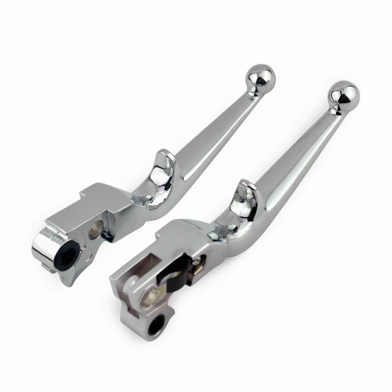 Palanca de embrague freno Palanca de embrague freno motocicleta para Harley, para Sportster, para Touring, Dyna Softail, cable manija(Prata)