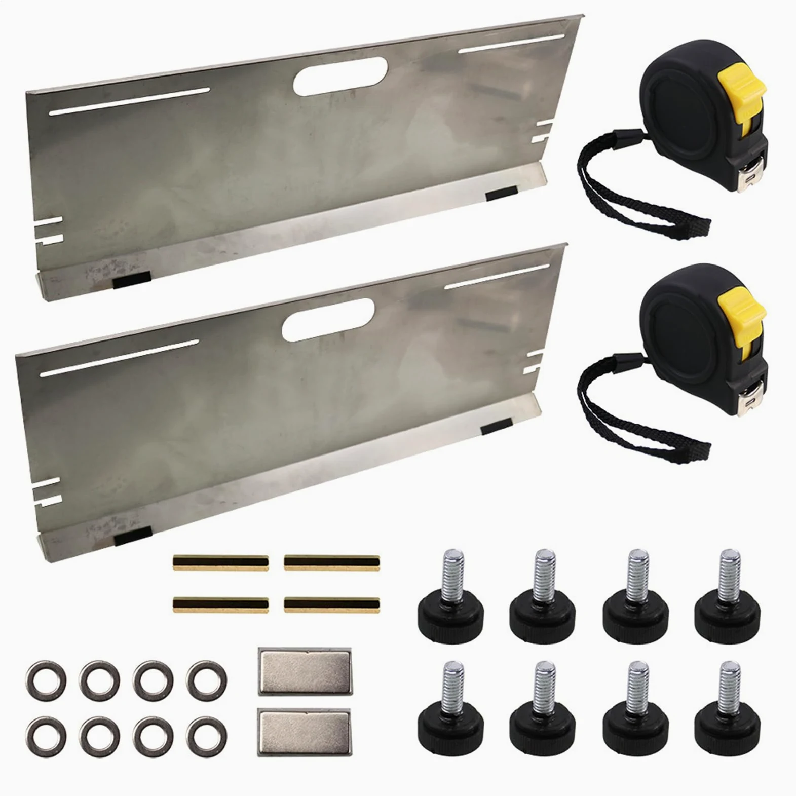 Herramientas Alineación Automotriz 2 métricas antideslizantes y placa | Kit magnético alineador de ruedas Herramienta equilibrado pesado para motos, camiones, neumáticos y reparaci