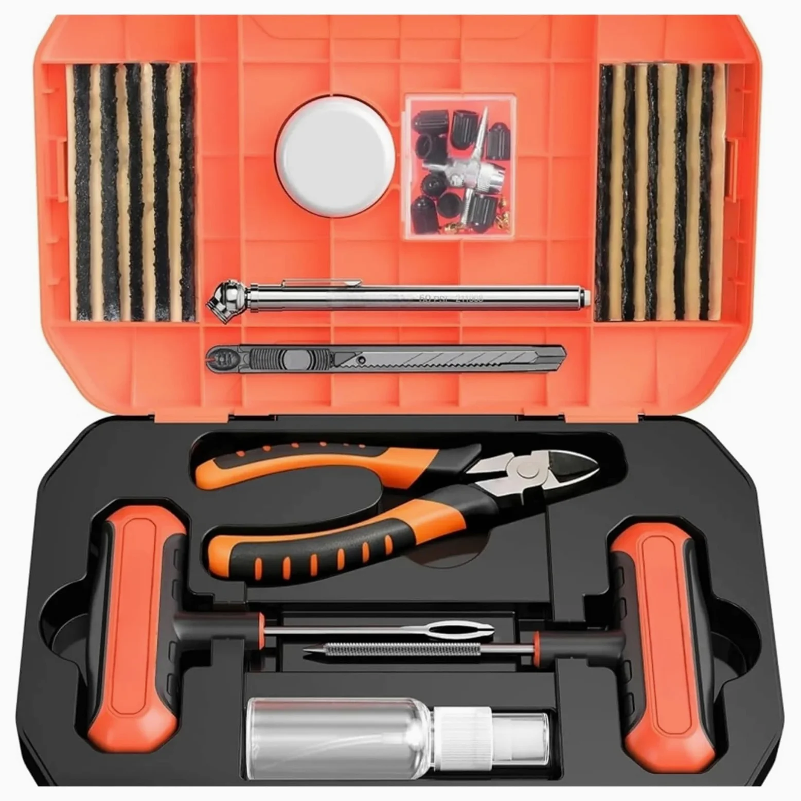 juego de herramientas Kit de reparación neumáticos 42 piezas for automóviles, motocicletas, vehículos todo terreno, camiones y tractores