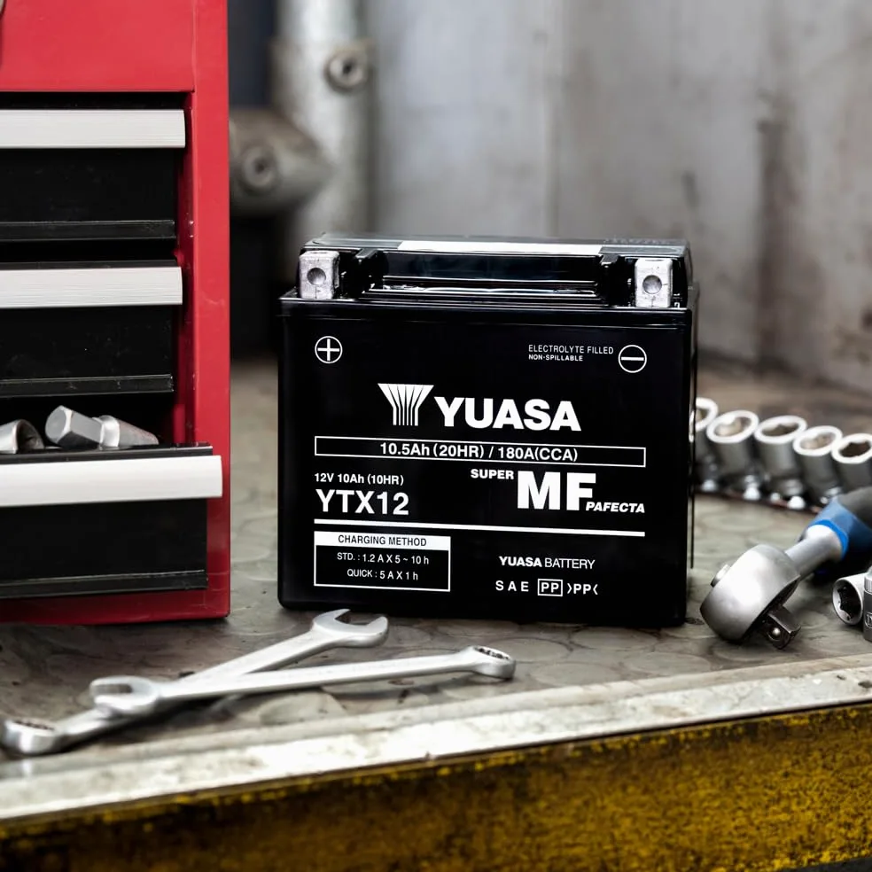 Yuasa YTX12 Batería de moto AGM VRLA 12V 180 CCA