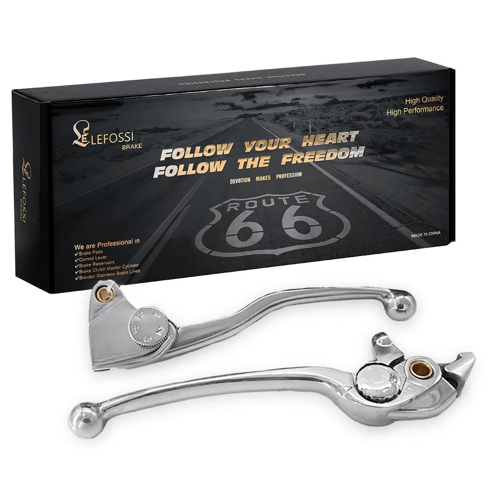 Palancas de embrague del freno de aluminio para Compatible con Kawasaki Ninja 650 ER-6N ER6N ER6F ER-6F KLE 650 Versys 650 09 10 11 12 13 14 15 16 17 18 ER 650 EX 650 R Polished Silver