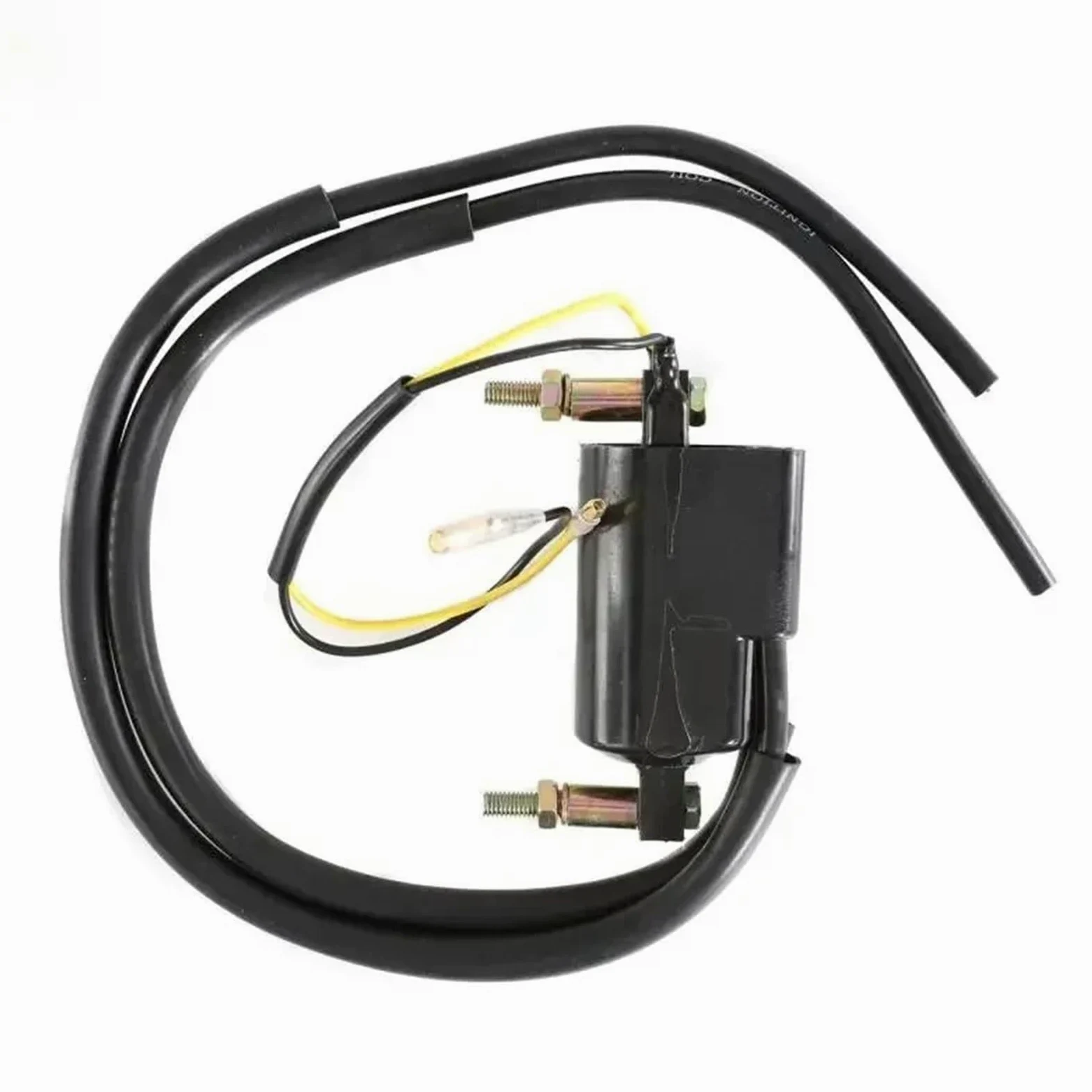 Genérico para Suzuki GS550 GS750 GS850 GS1000 / 2 Bobinas De Doble Salida + 4 Ohmios con Tapas Bujías Juego Encendido 33410-45012 Bobina Encendido para Motocicleta