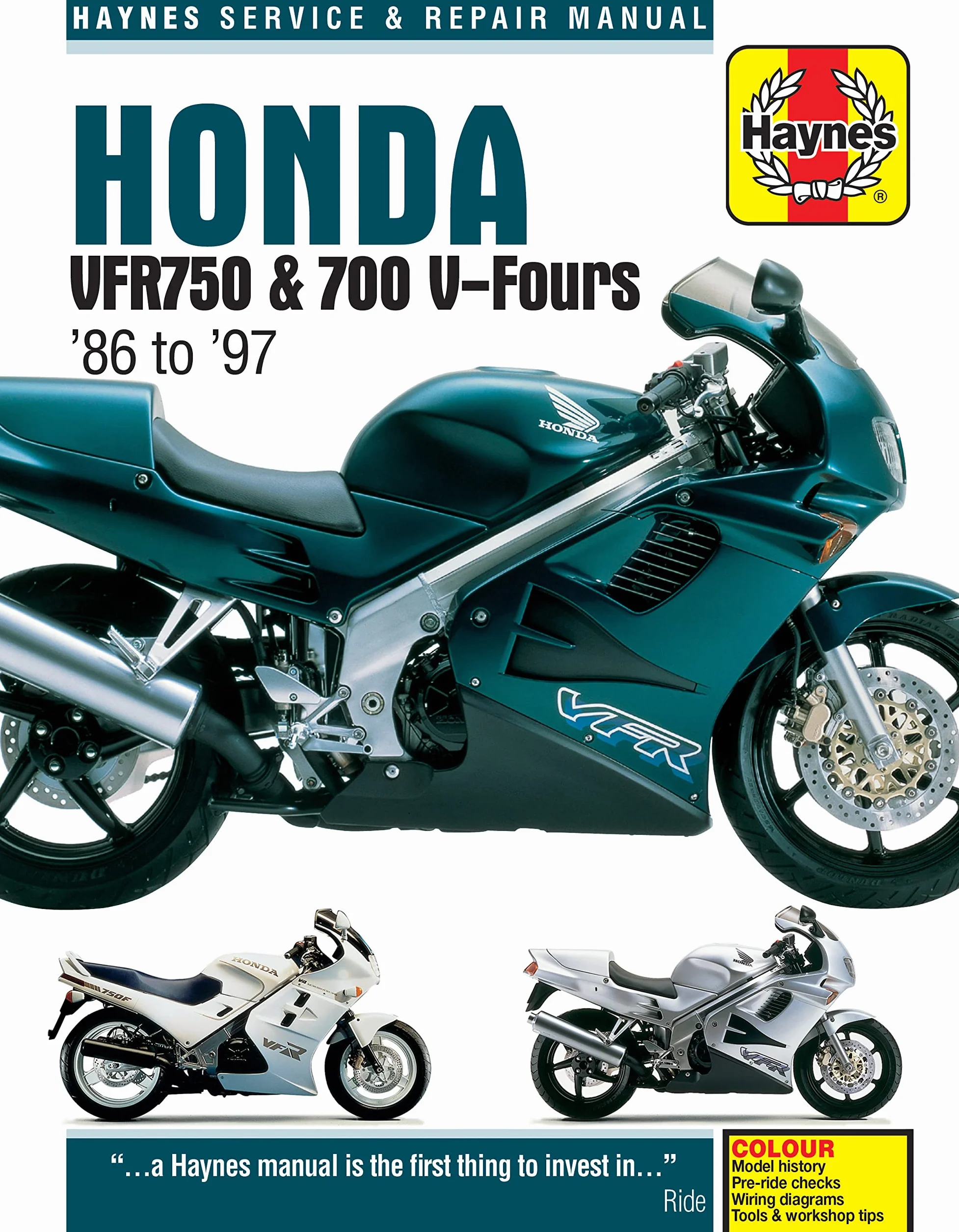 Honda VFR750 & 700 V-Fours 1986 Thru 1997: 86-97 (Haynes Service & Repair Manual)