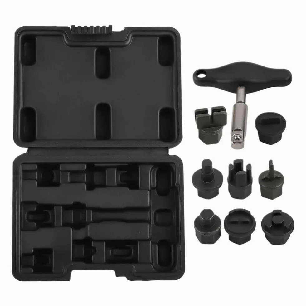 Kit de Llave para tapón de Drenaje de Aceite, 9 Piezas, Compatible con tapón de Drenaje de Aceite Universal