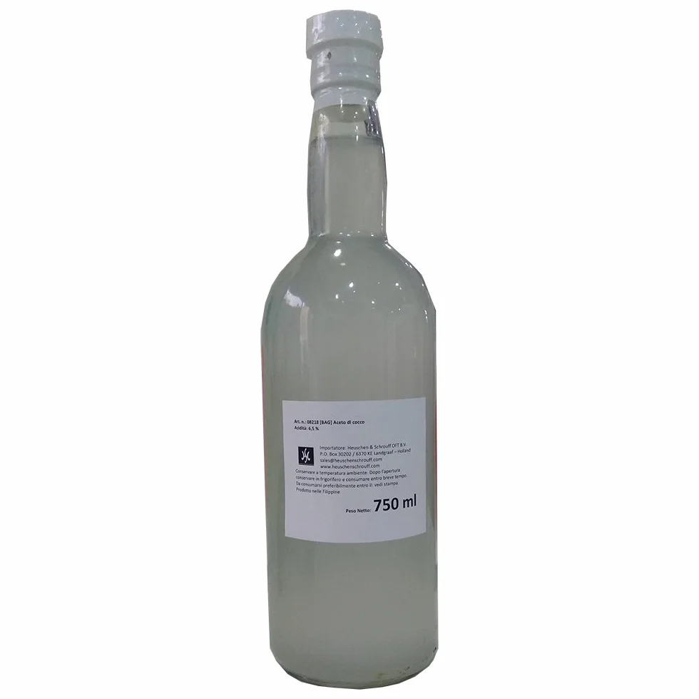 Vinagre de Coco 750 ml suave aromático aliños marinados cocina asiática acidez 6,5% Filipinas