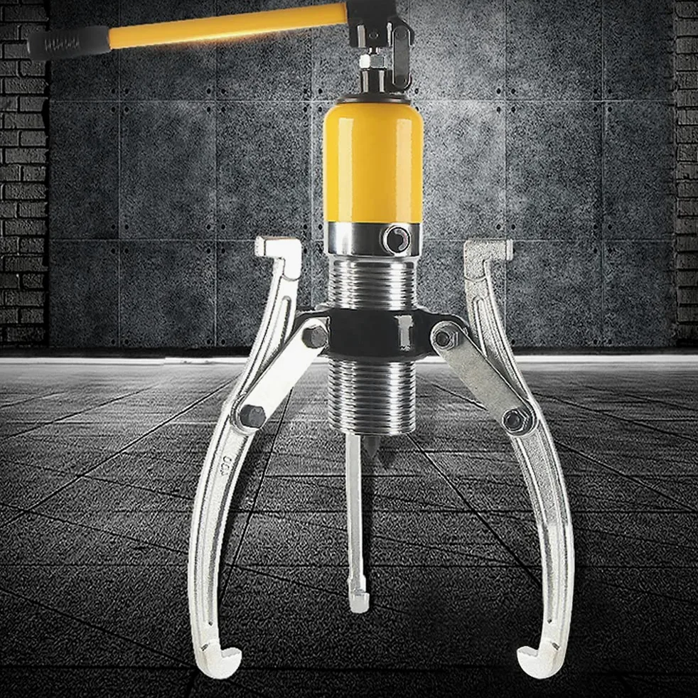 Extractor hidráulico 20T, extractor de cubo de rueda hidráulico, 3 mandíbulas, hidráulico con cabezal de bomba extractor de polas, extractor hidráulico para cojinetes para tirar de cubos,